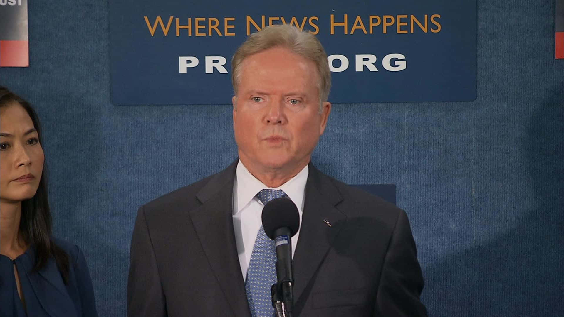 Jim Webb, audience, blue backdrop, Full HD Desktop Wallpaper