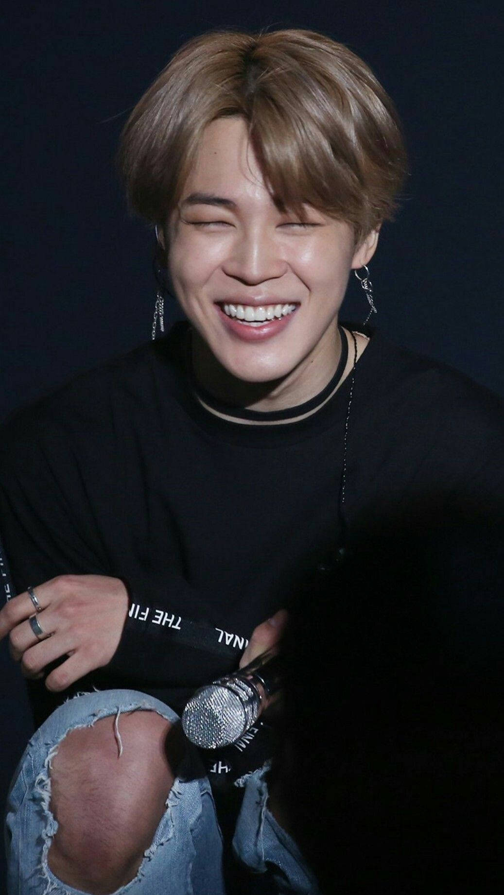 Jimin BTS, black, microphone, HD Phone Wallpaper