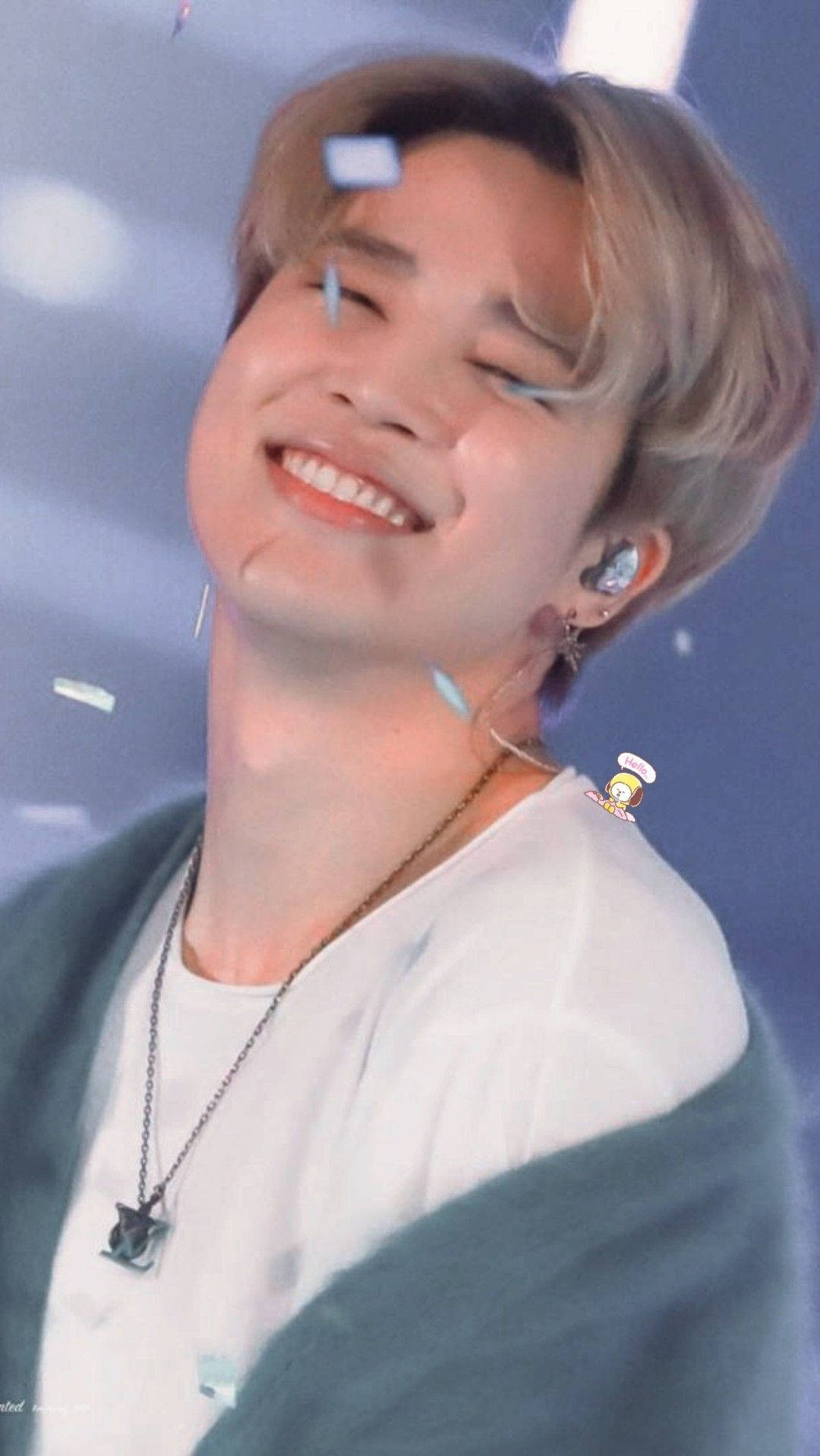 Jimin BTS, wide smile, confetti, HD Phone Wallpaper