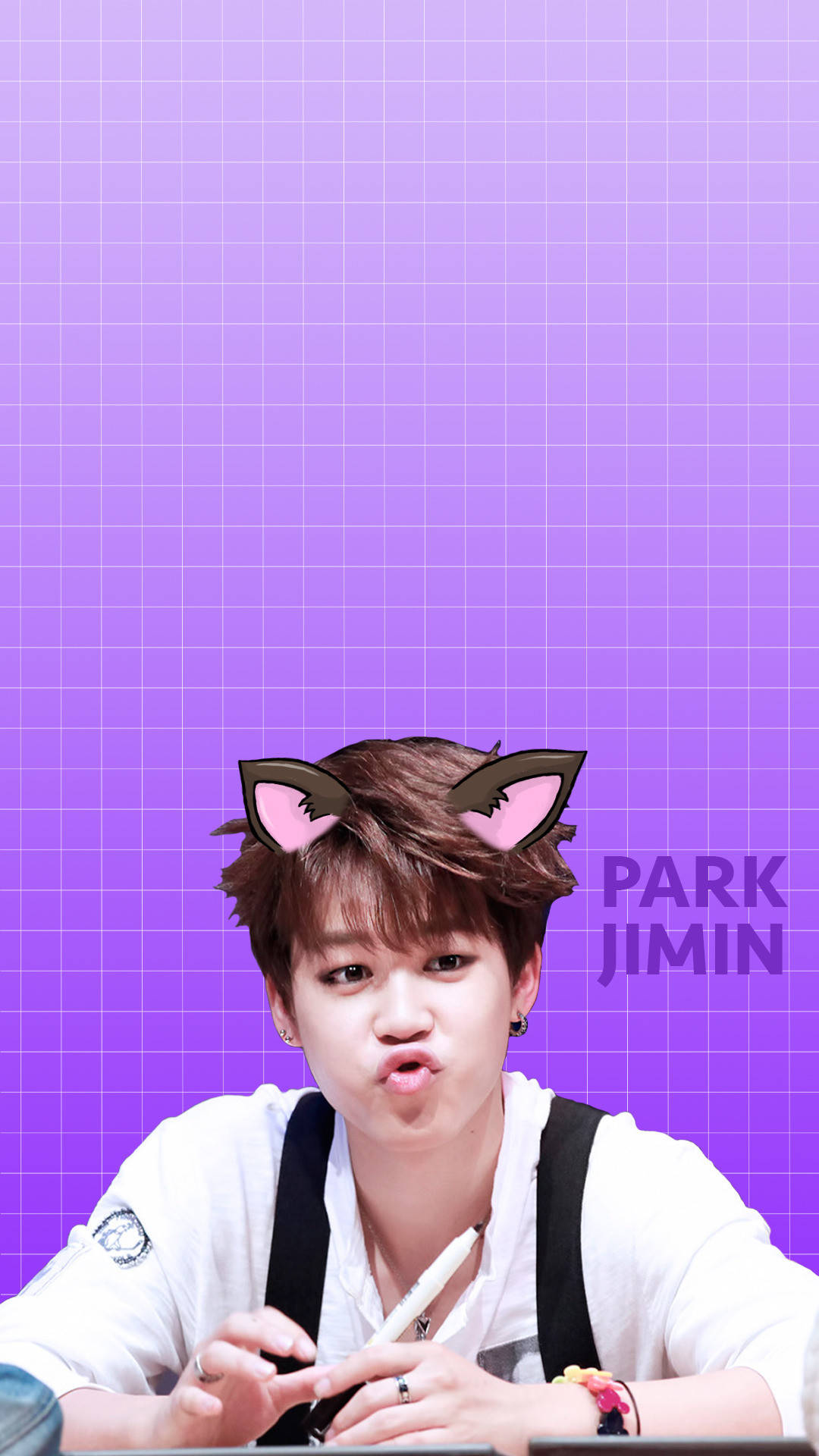 Jimin BTS, cat ears, playful pout, Full HD Phone Wallpaper