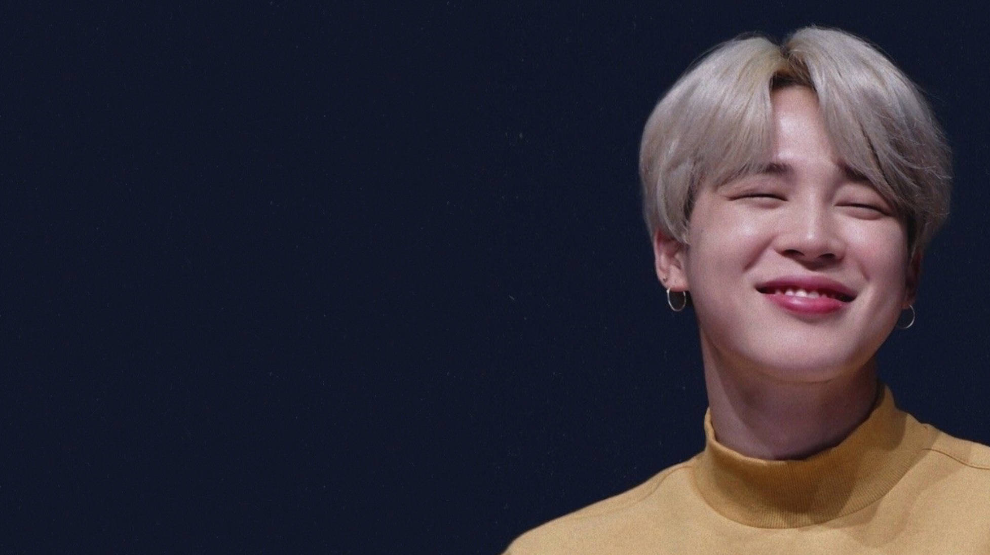 Jimin BTS, mustard turtleneck, hoop earrings, Full HD Desktop Wallpaper