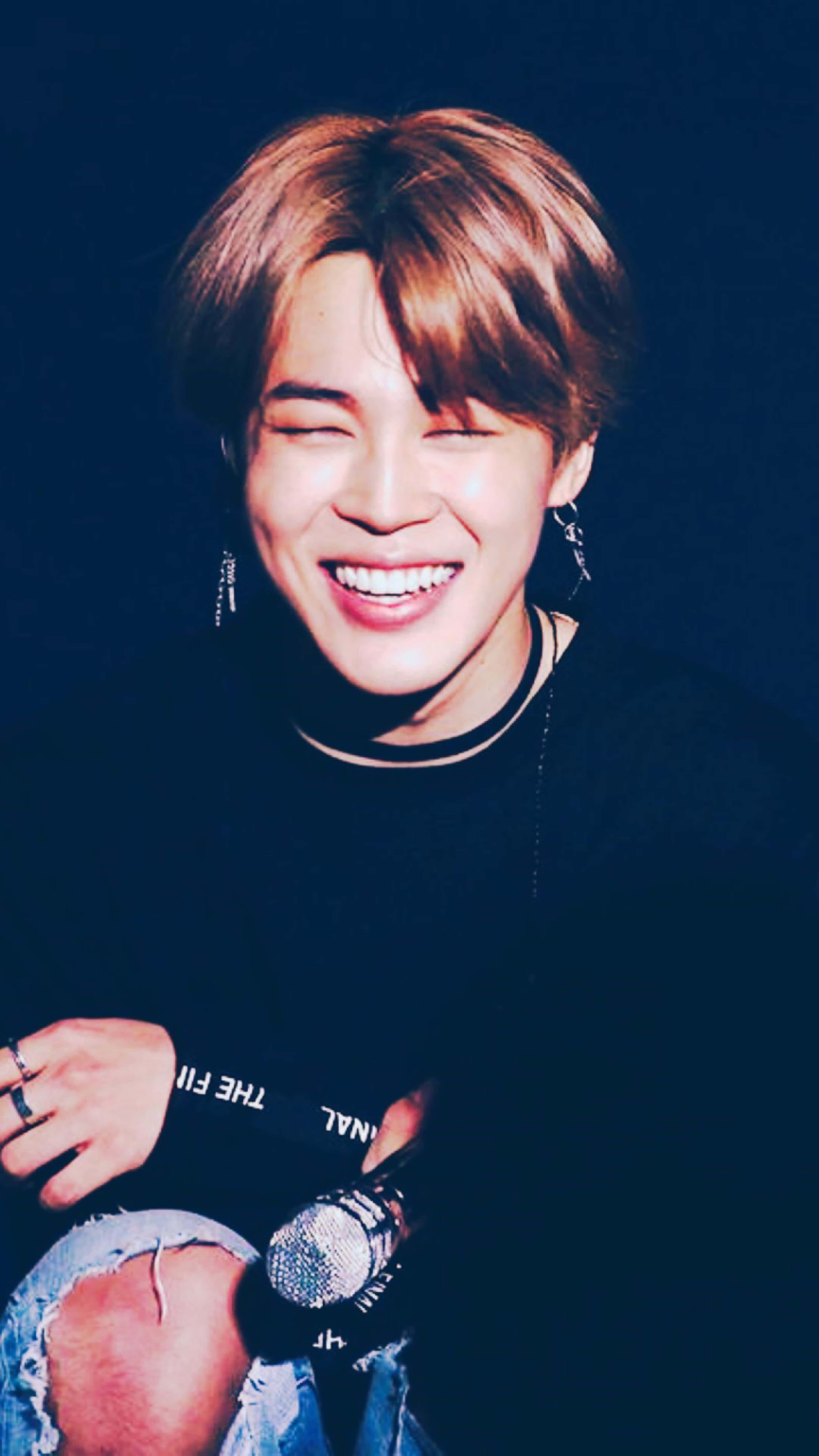 Jimin HD, brown hair, microphone, 5K Phone Wallpaper