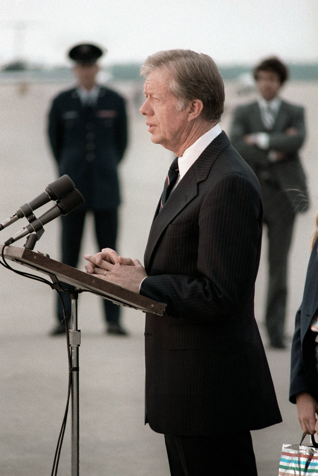 Jimmy Carter, podium, speech, HD Phone Wallpaper