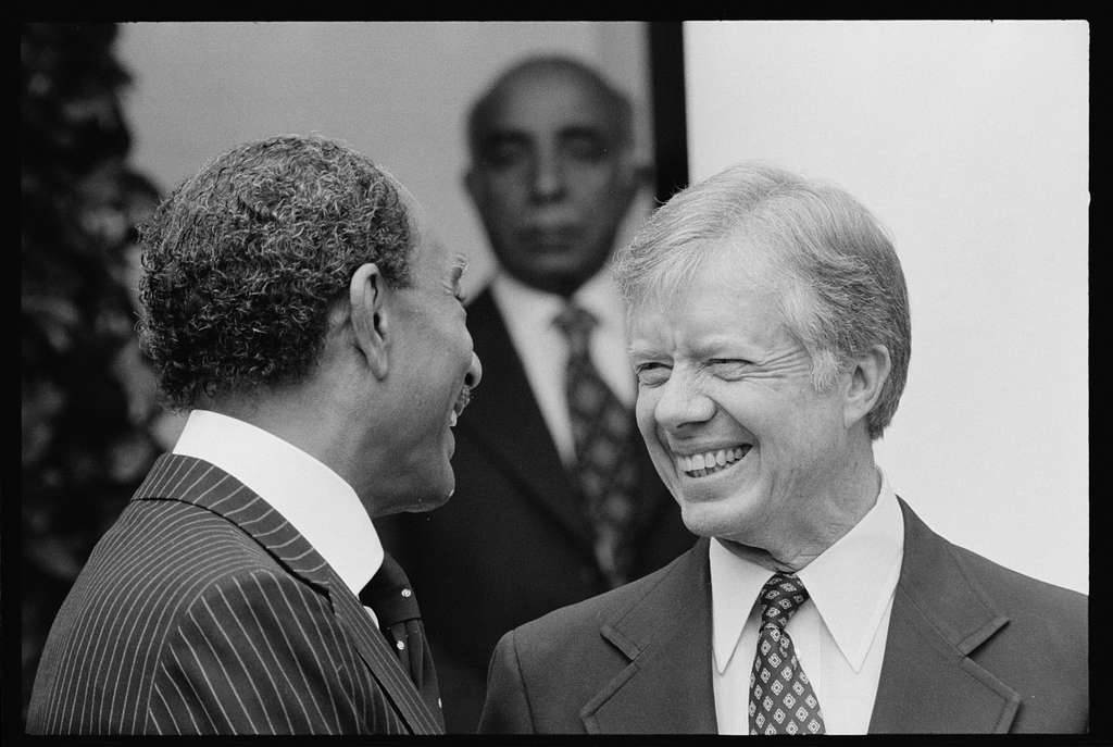 Jimmy Carter, black and white photo, candid photo, SD Desktop Wallpaper
