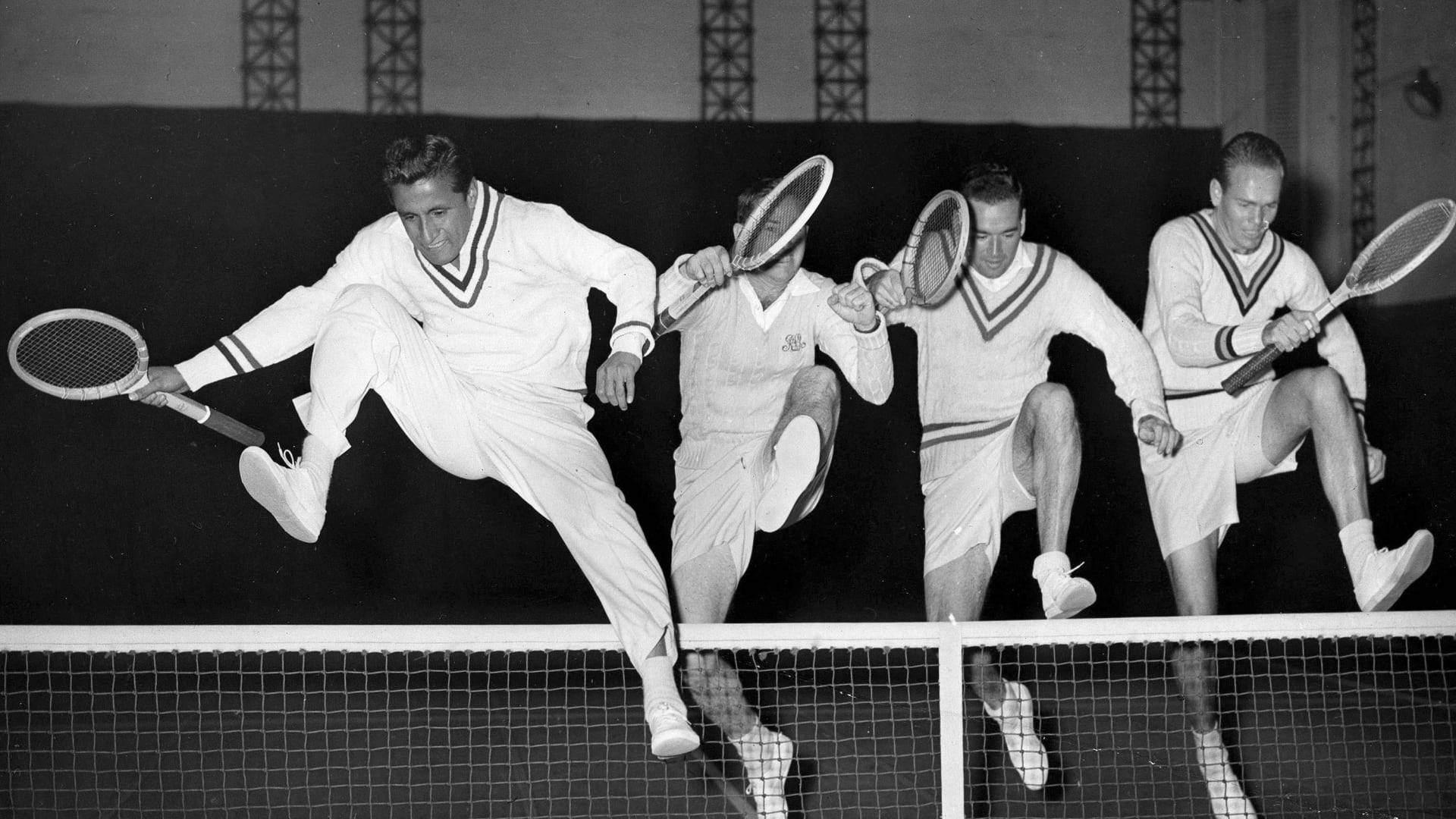 Jimmy Connors, vintage tennis players, net, Full HD Desktop Wallpaper