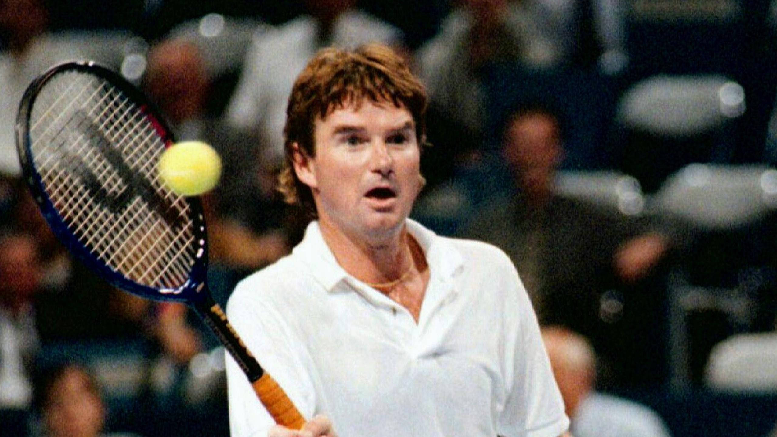 Jimmy Connors, 1995, white shirt, 2K Desktop Wallpaper