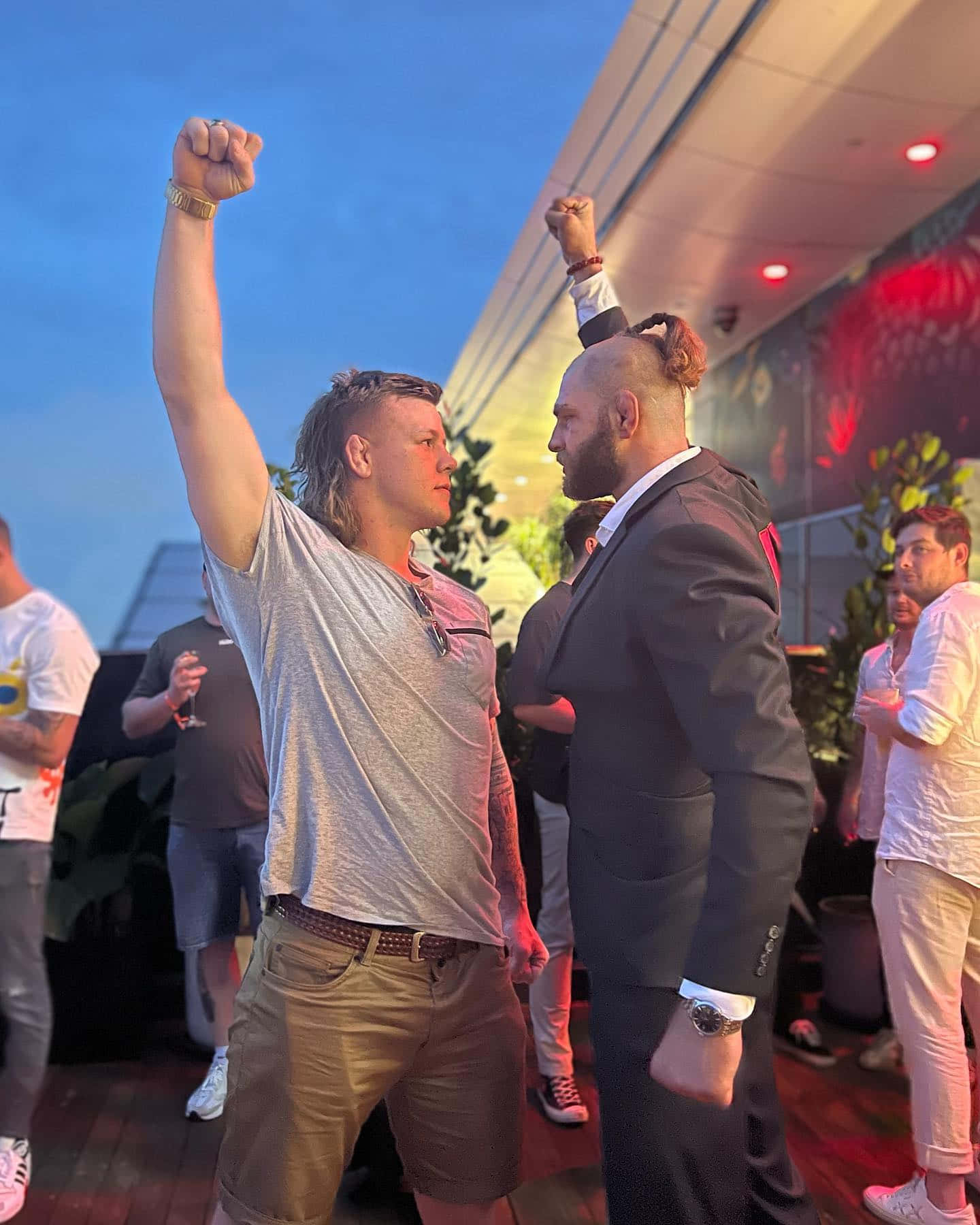 Jimmy Crute, fist pump, rooftop party, HD Phone Wallpaper