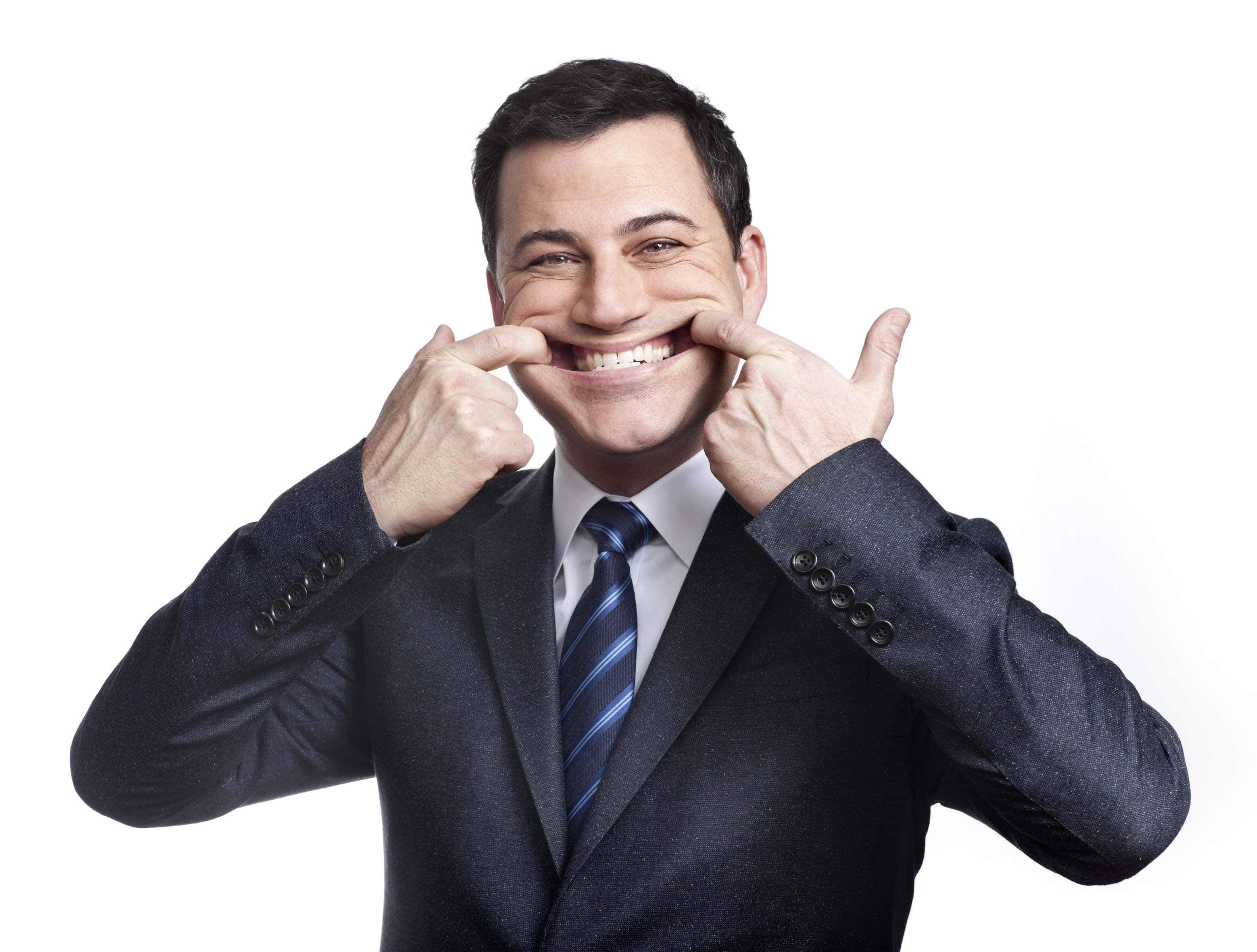 Jimmy Kimmel, suit, white background, 2K Desktop Wallpaper