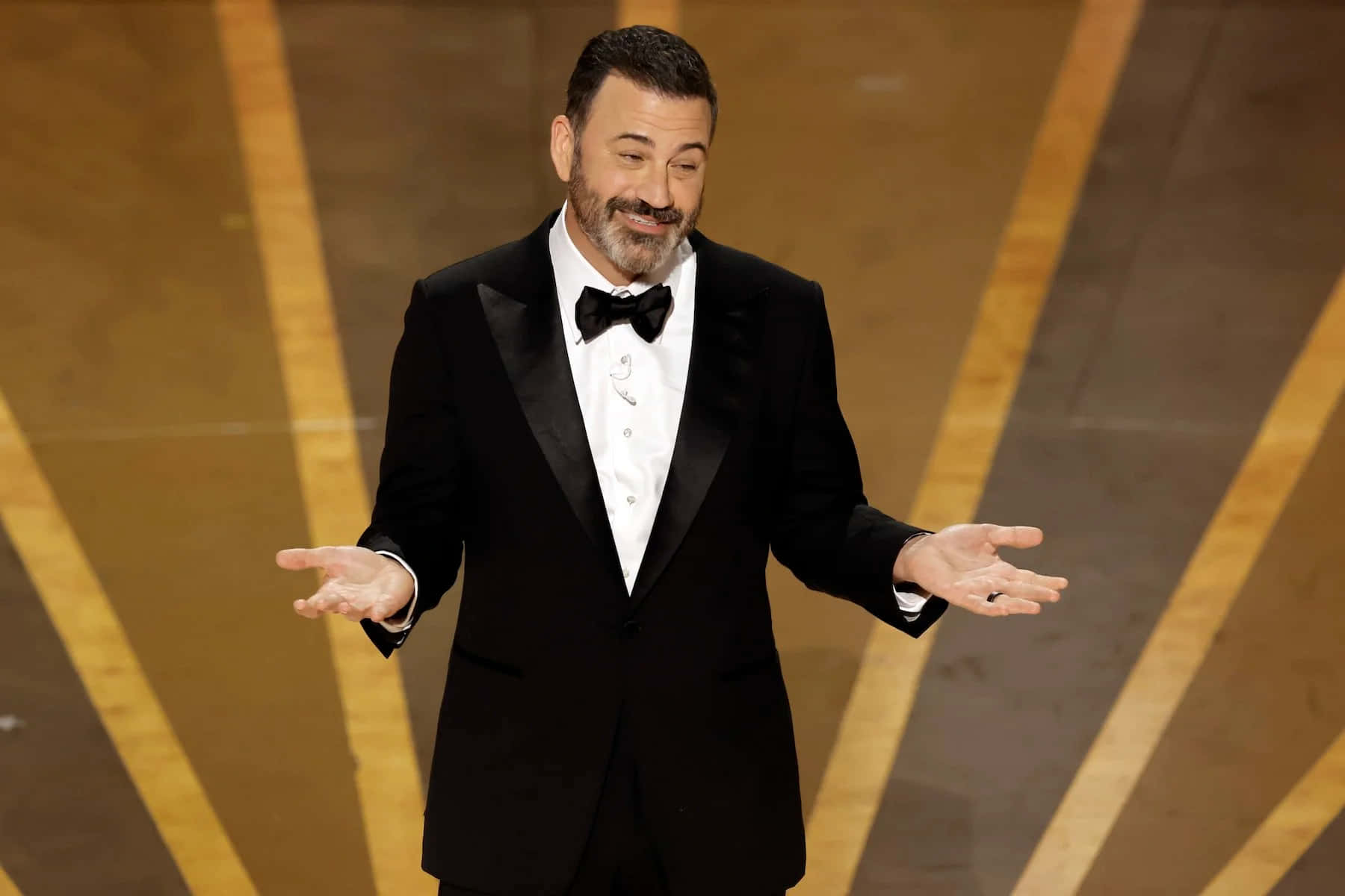 Jimmy Kimmel, black tuxedo, bow tie, HD Desktop Wallpaper