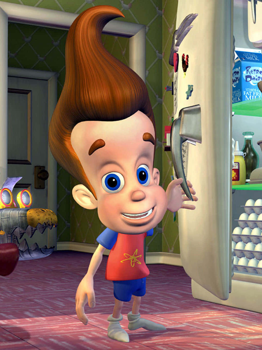 Jimmy Neutron, Boy Genius, refrigerator, HD Phone Wallpaper