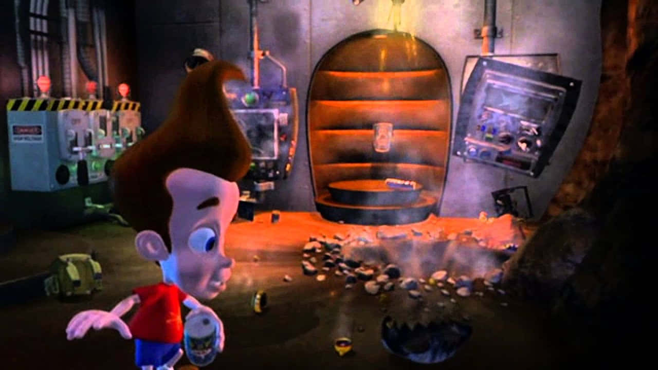 Jimmy Neutron, Boy Genius, cluttered sci-fi lab, HD Desktop Wallpaper