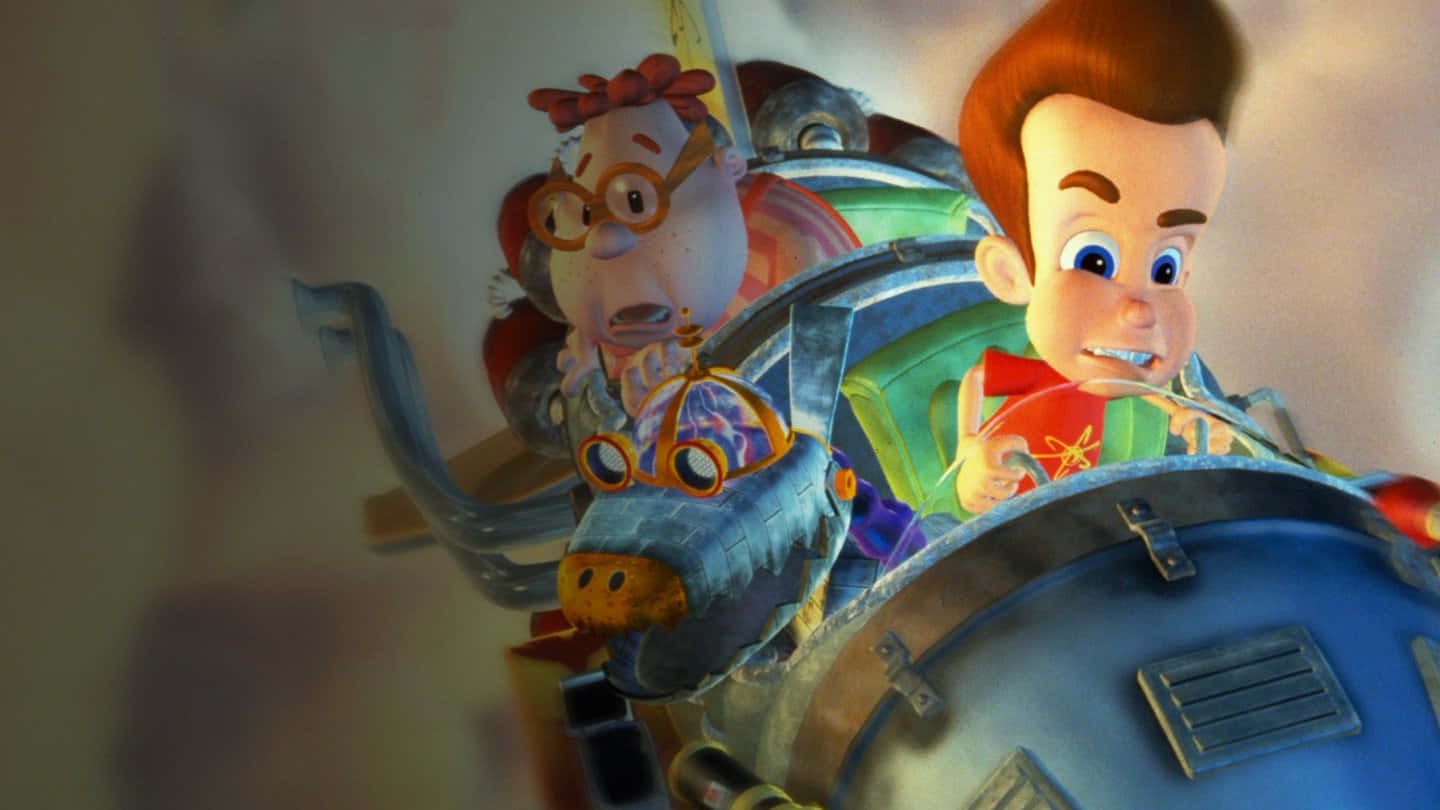 Jimmy Neutron Boy Genius, rocket, flying vehicle, HD Desktop Wallpaper