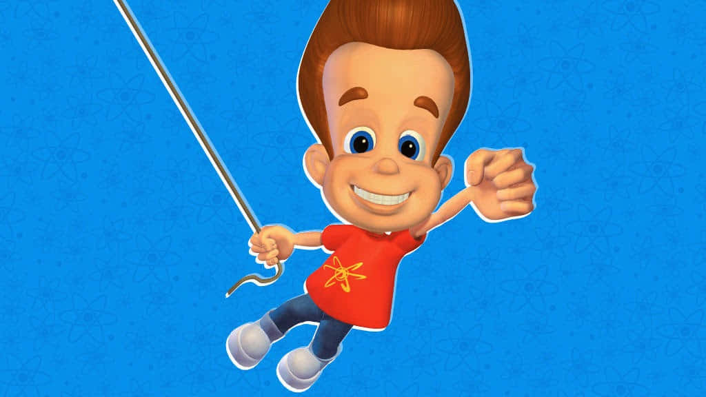 Jimmy Neutron Boy Genius, red shirt, rope, SD Desktop Wallpaper