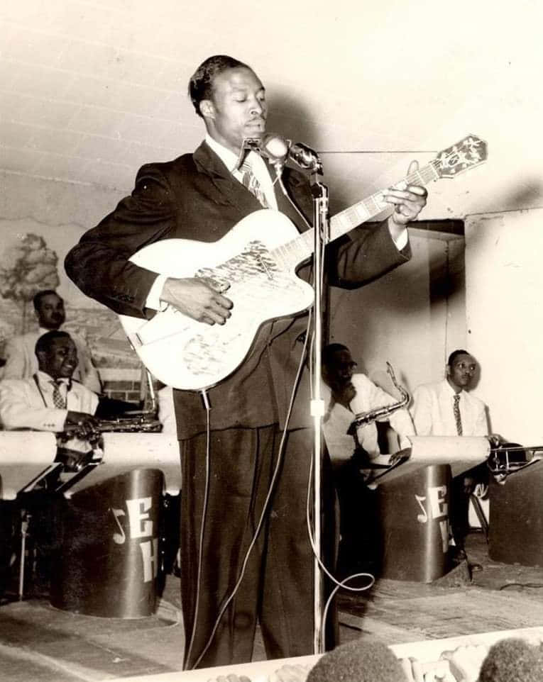 Jimmy Reed, white guitar, band, SD Phone Wallpaper