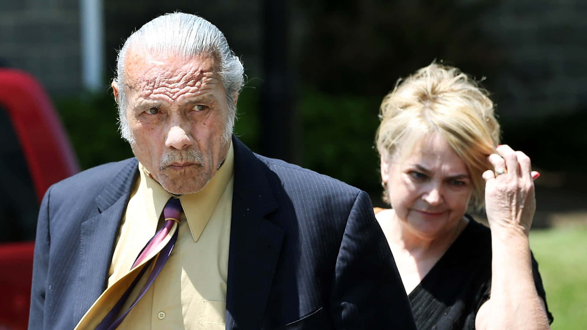 Jimmy Snuka, dark suit, purple tie, Full HD Desktop Wallpaper