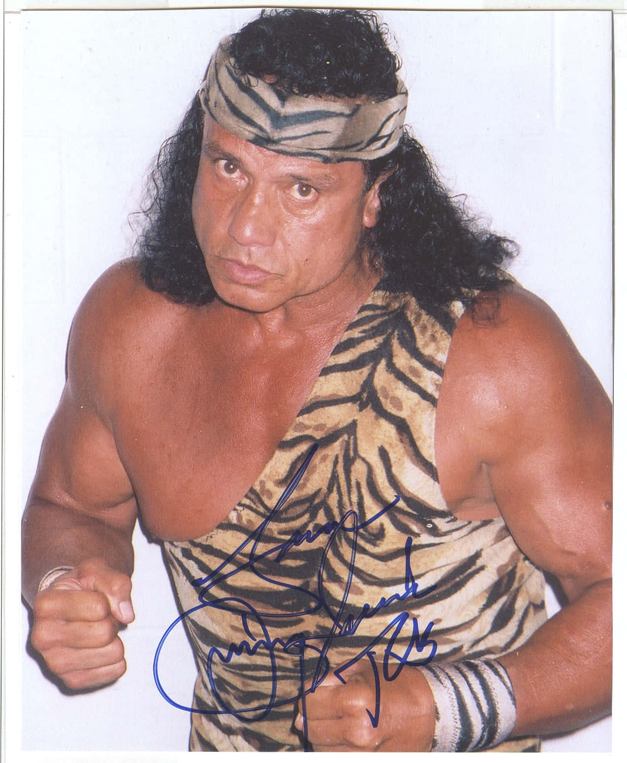 Jimmy Snuka, tiger-striped outfit, headband, HD Phone Wallpaper