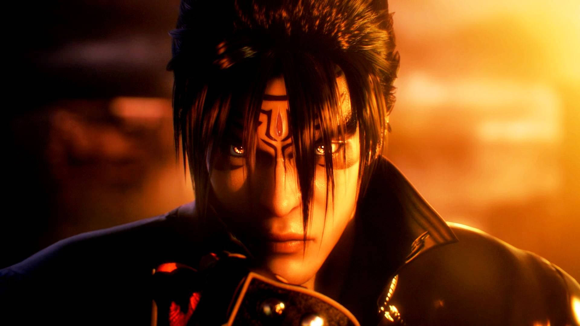 Jin Kazama, glowing eyes, tribal face markings, Full HD Desktop Wallpaper