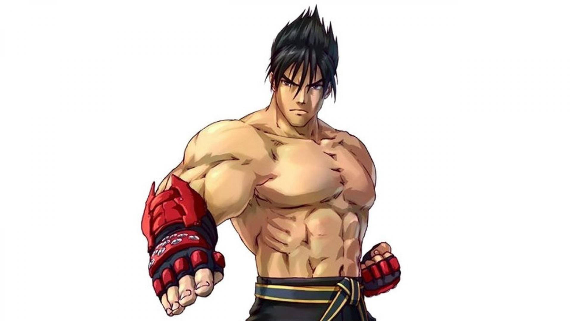Jin Kazama, spiky black hair, red gloves, Full HD Desktop Wallpaper