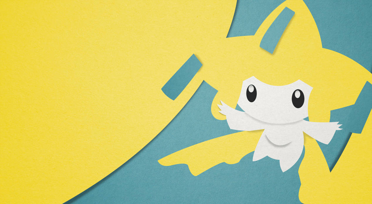 Jirachi, blue, yellow, SD Desktop Wallpaper