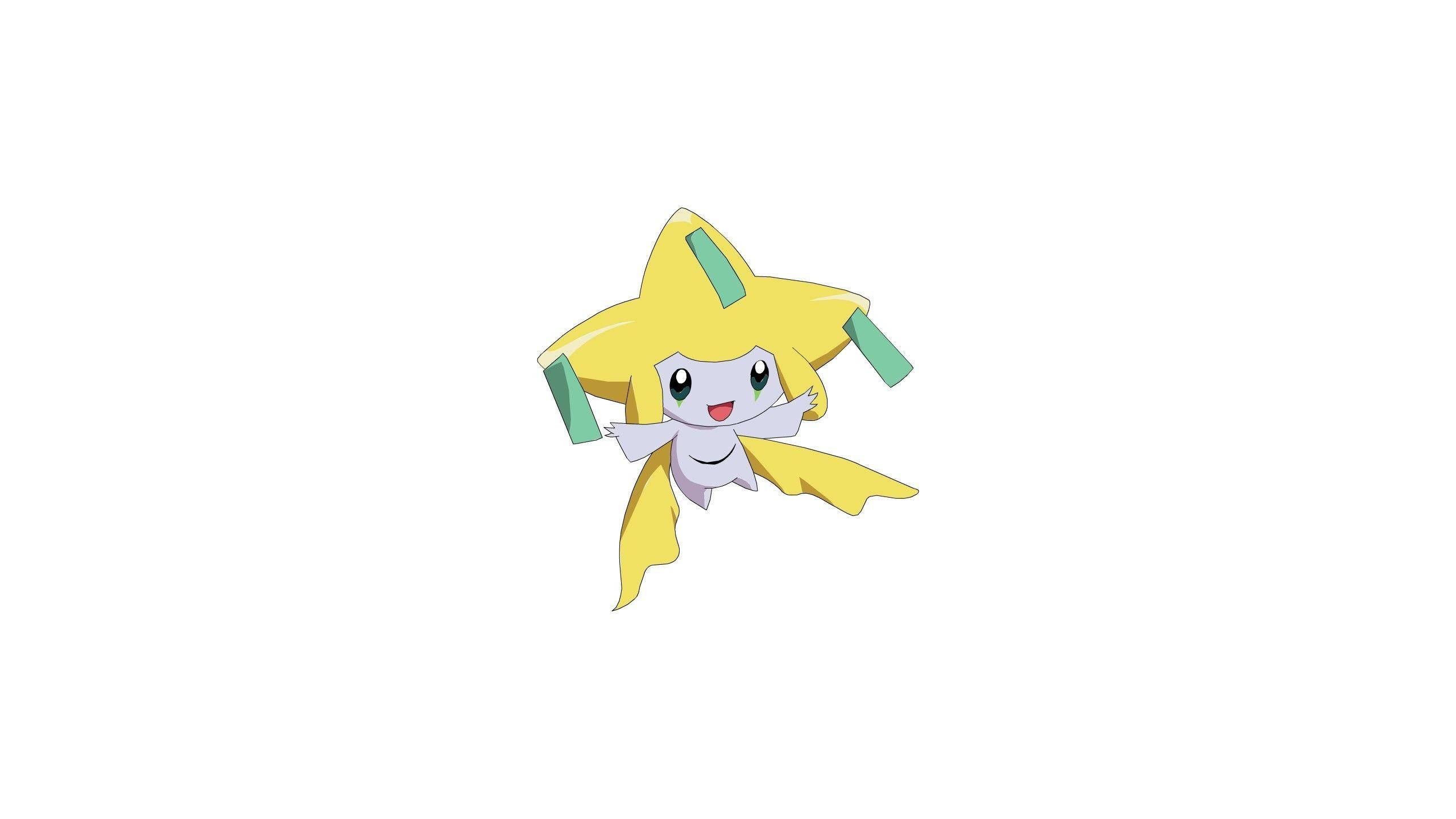 Jirachi, yellow star-shaped, green accents, 2K Desktop Wallpaper