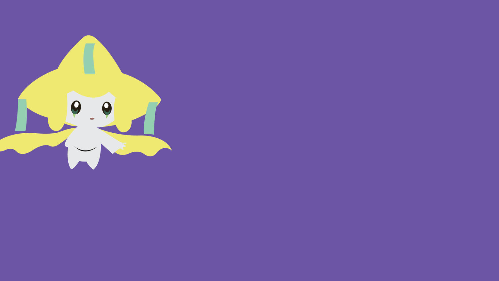 Jirachi, yellow and white, anime-style, HD Desktop Wallpaper
