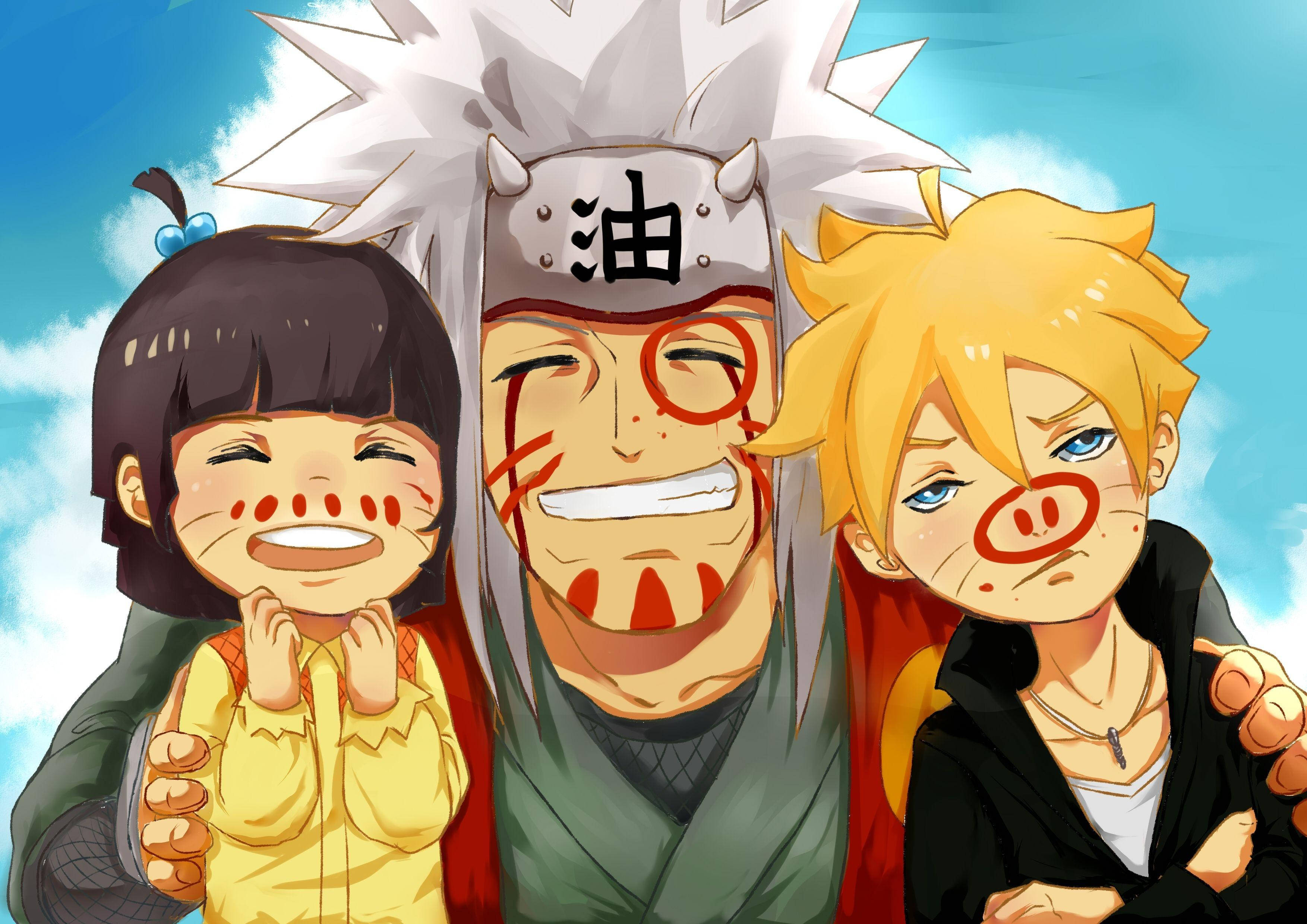 Jiraiya, 4K, anime characters, 2K Desktop Wallpaper