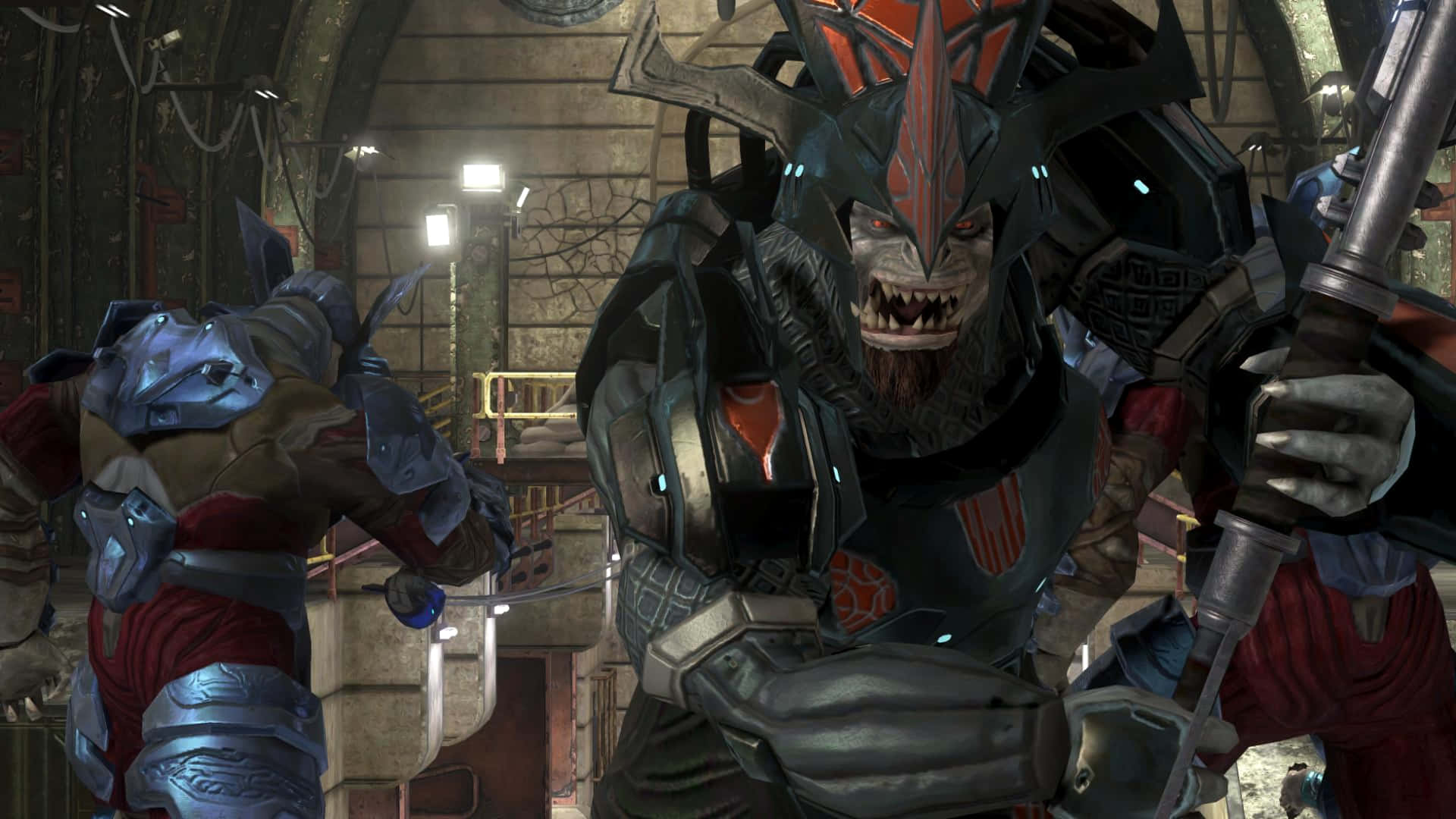Jiralhanae, glowing red eyes, sharp teeth, Full HD Desktop Wallpaper