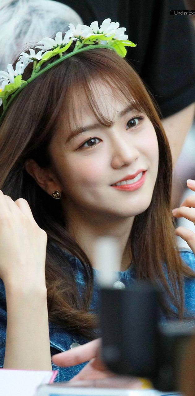 Jisoo, white daisy crown, denim top, HD Phone Wallpaper
