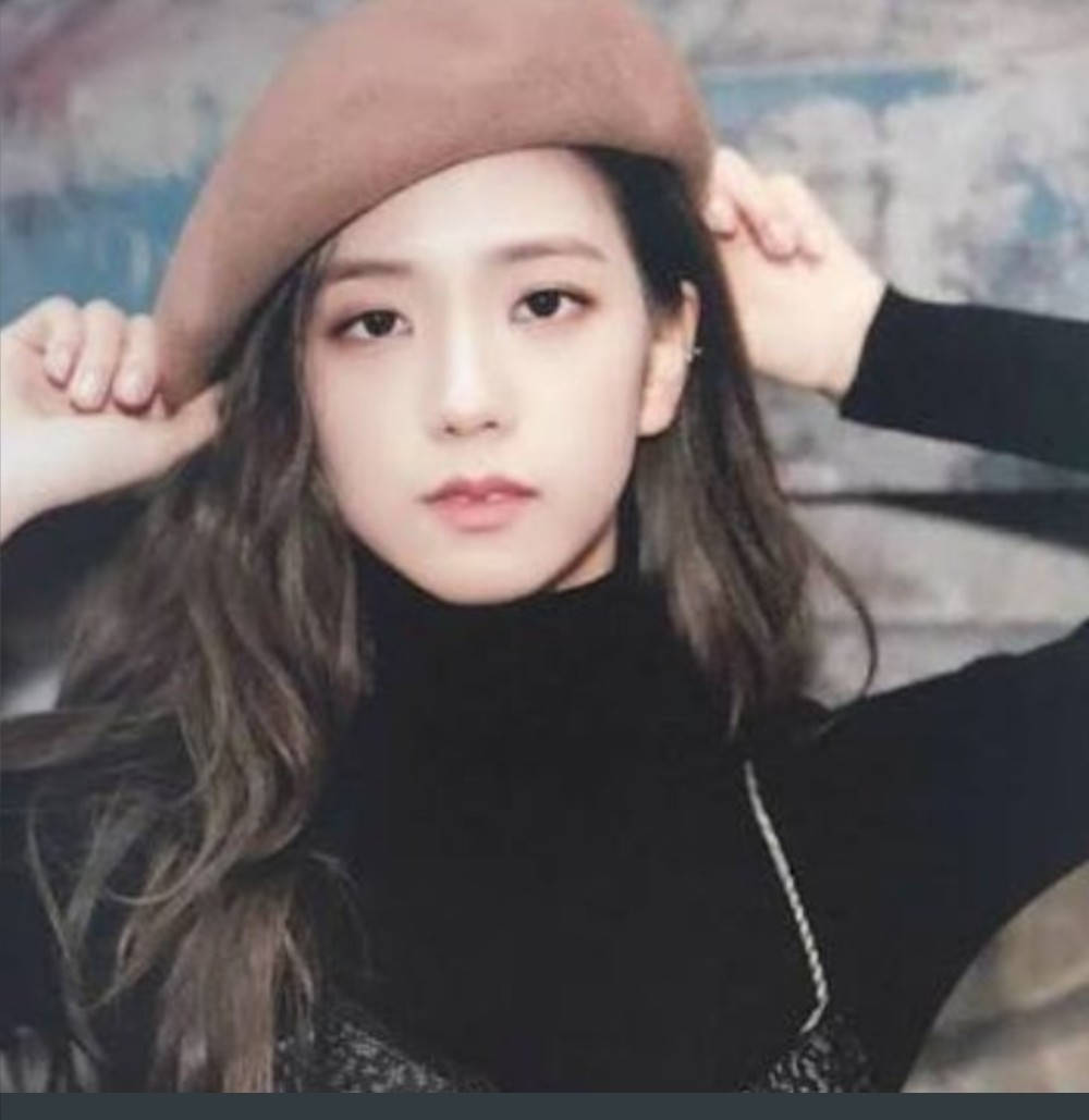 Jisoo, beret hat, brown beret, SD Phone Wallpaper