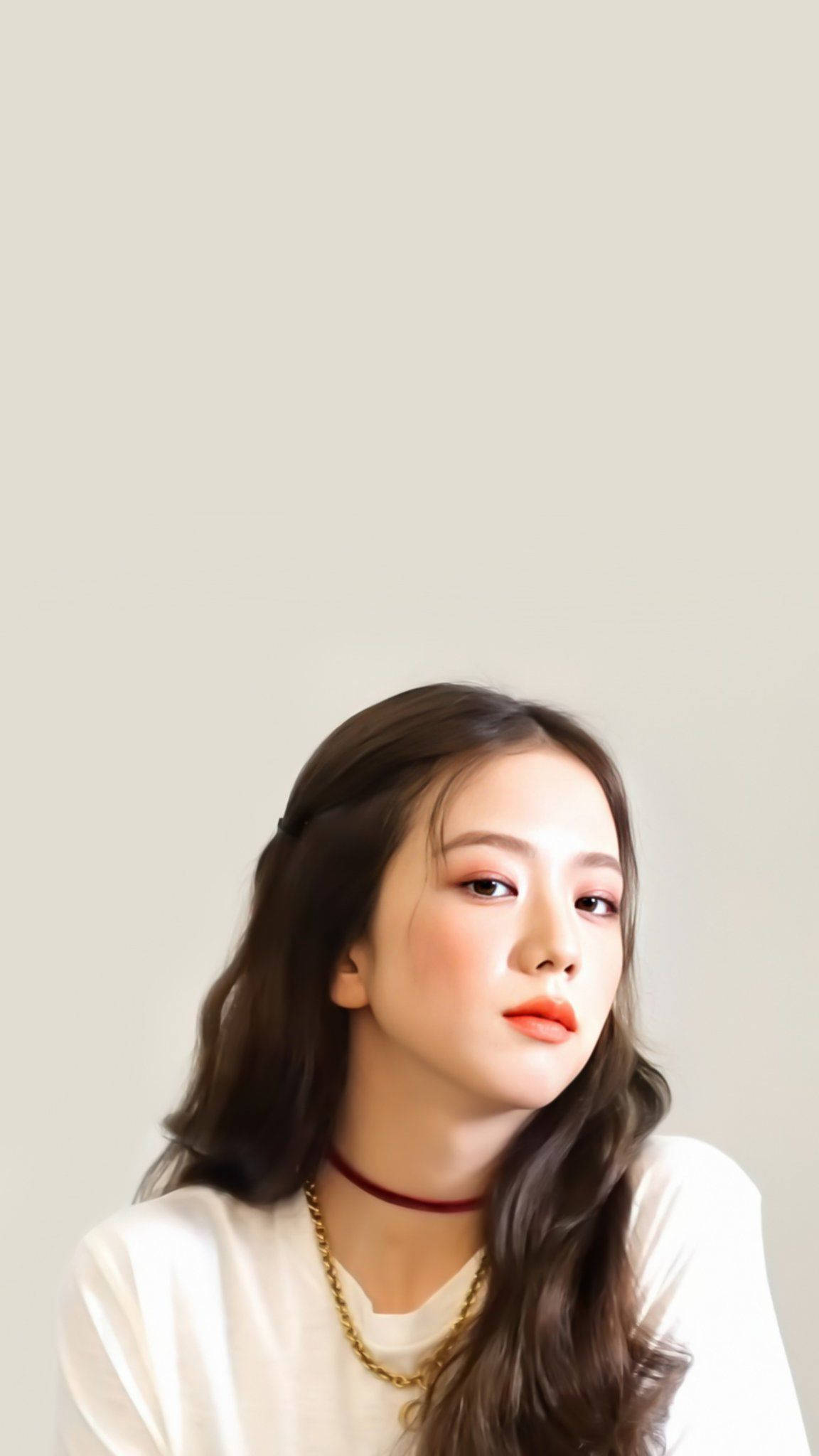 Jisoo, white shirt, aesthetic, Full HD Phone Wallpaper