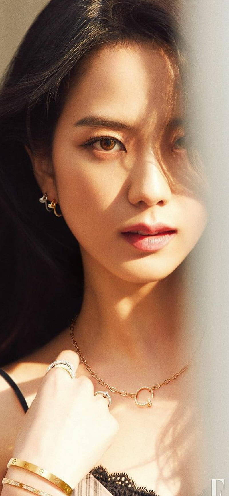 Jisoo, sunlight, close up, HD Phone Wallpaper