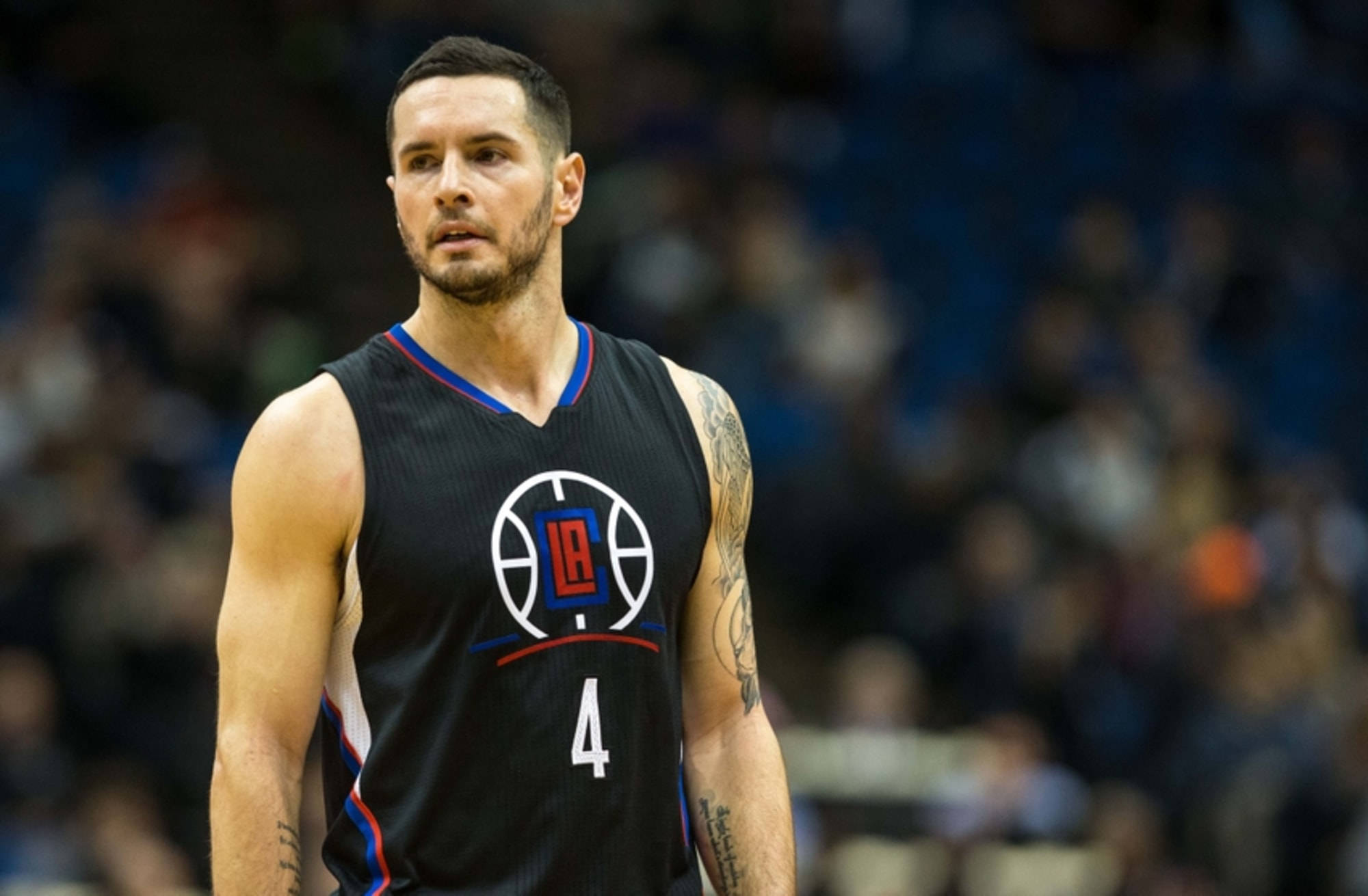 Jj Redick, black LA Clippers jersey, number 4, Full HD Desktop Wallpaper