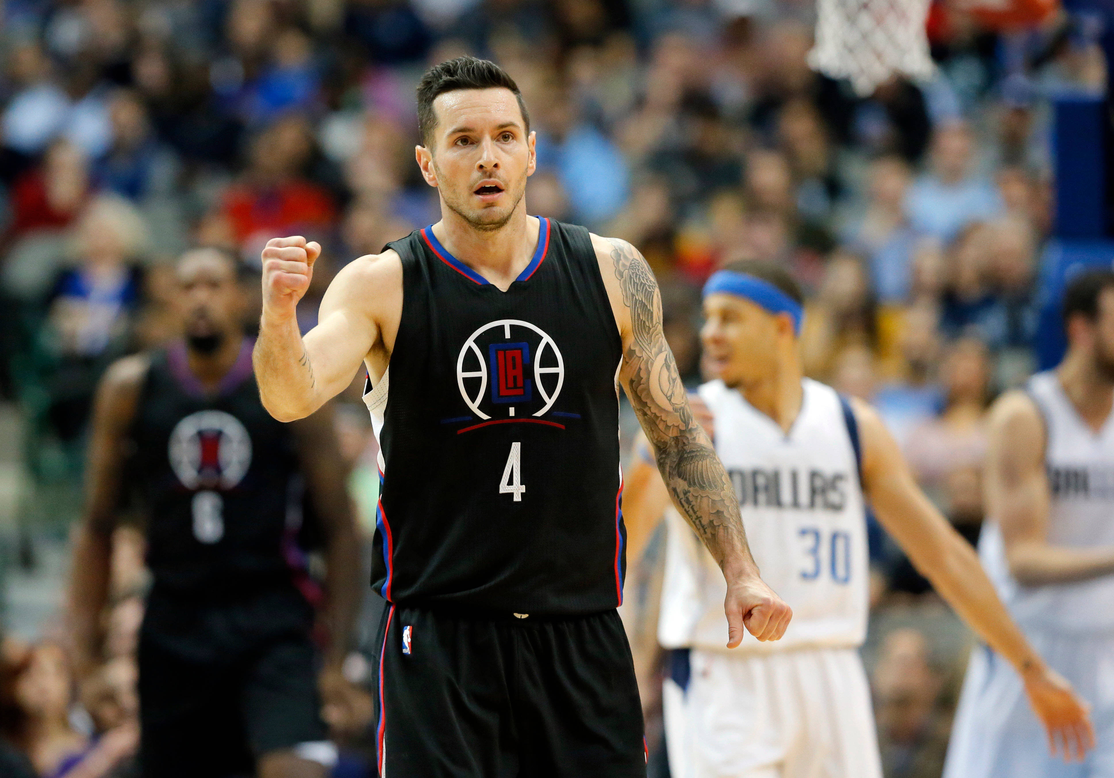 Jj Redick, black jersey, number 4, 4K Desktop Wallpaper