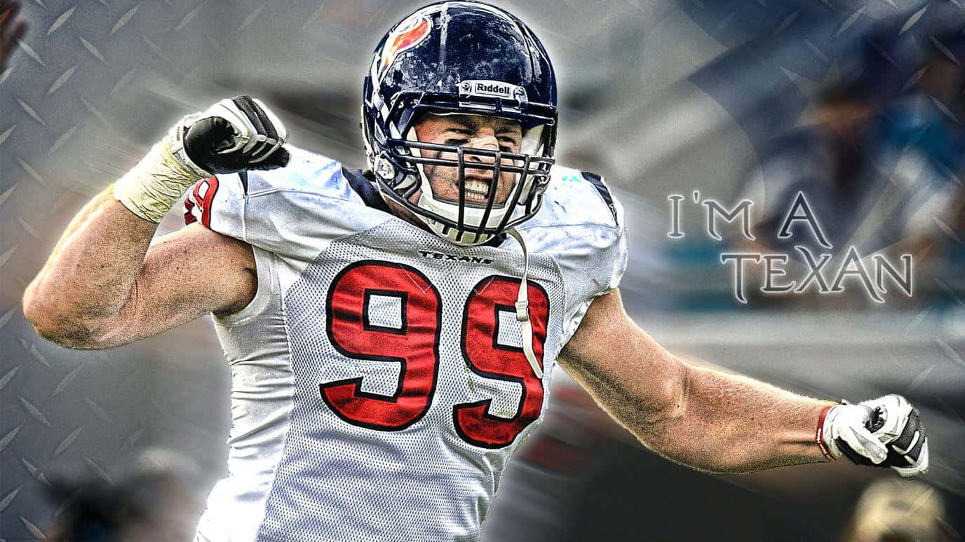 J.J. Watt, white jersey, red number 99, HD Desktop Wallpaper