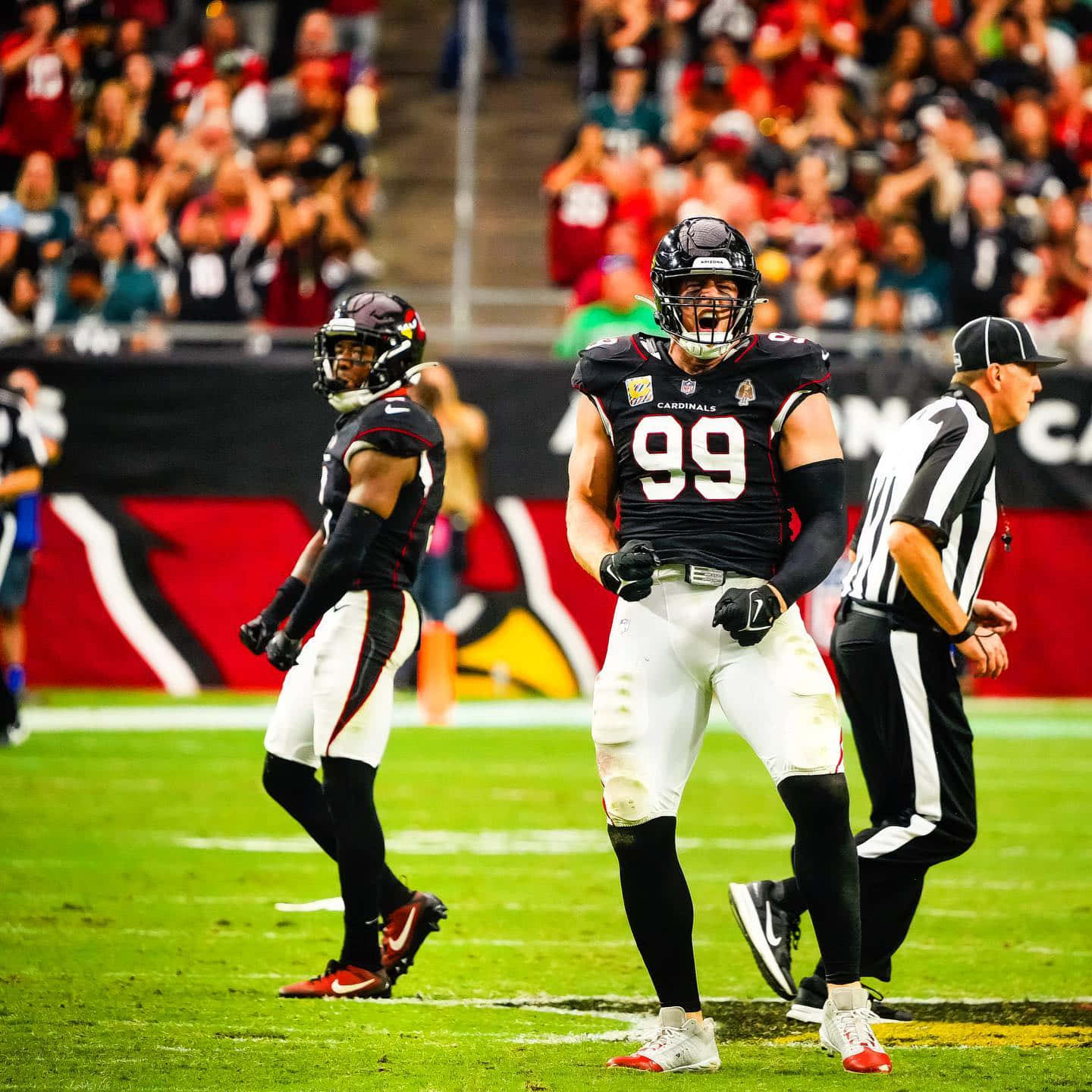 JJ Watt, number 99, black and white uniform, HD Desktop Wallpaper