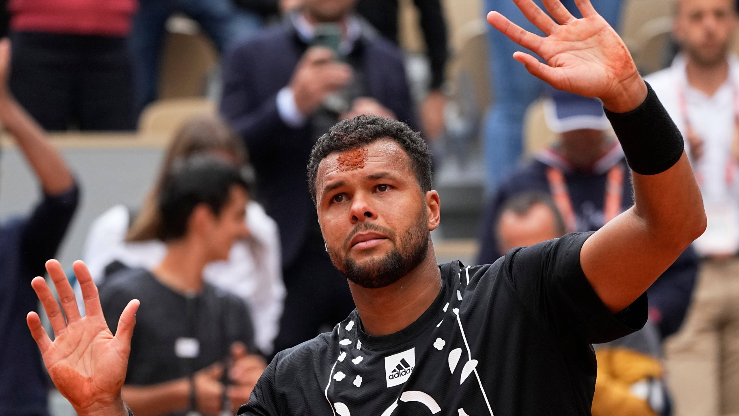 Jo-wilfried Tsonga, clay court, tennis player, 2K Desktop Wallpaper