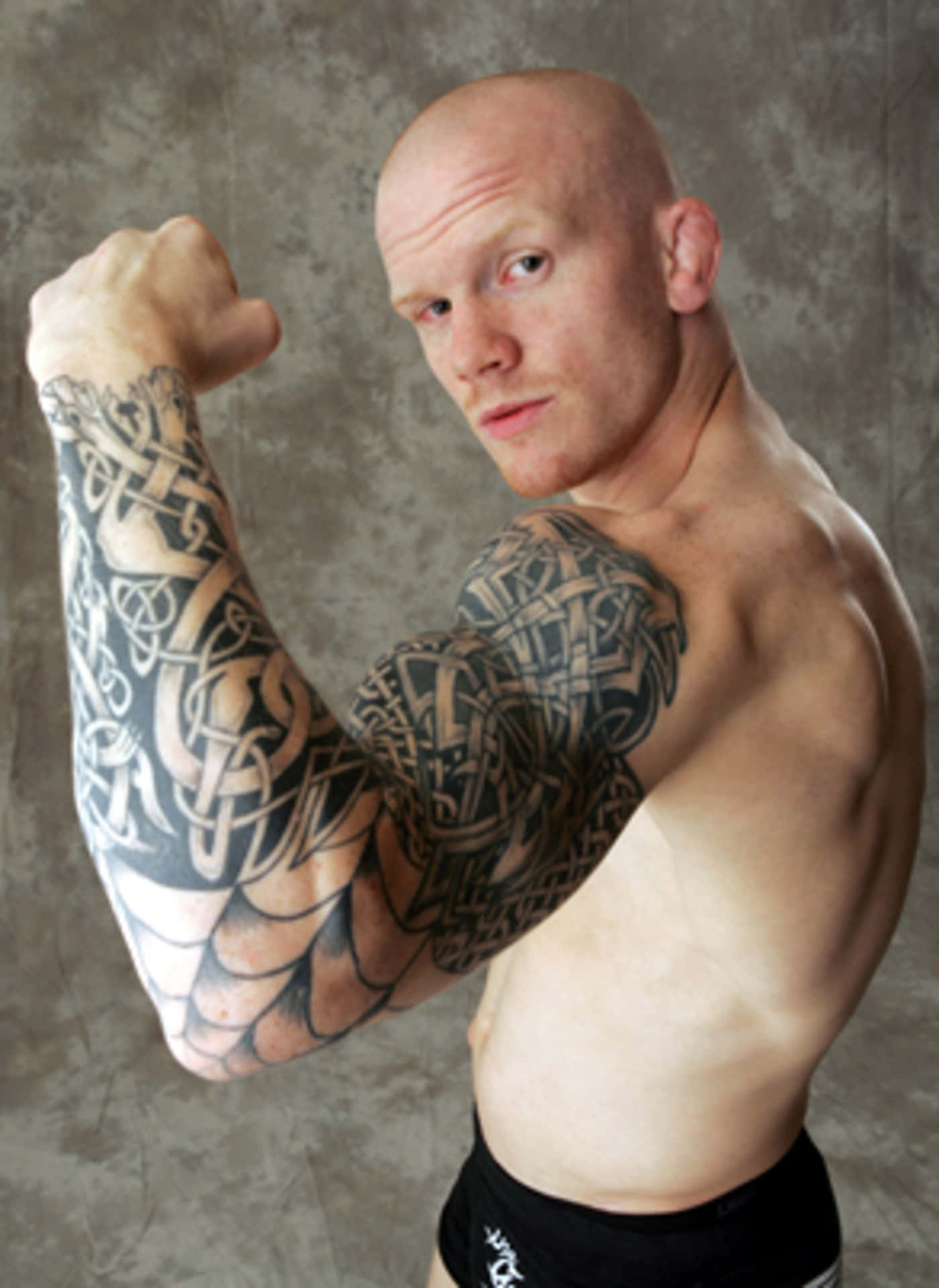 Joachim Hansen, Norwegian Mixed Martial Artist, intricate black tattoos, Full HD Phone Wallpaper