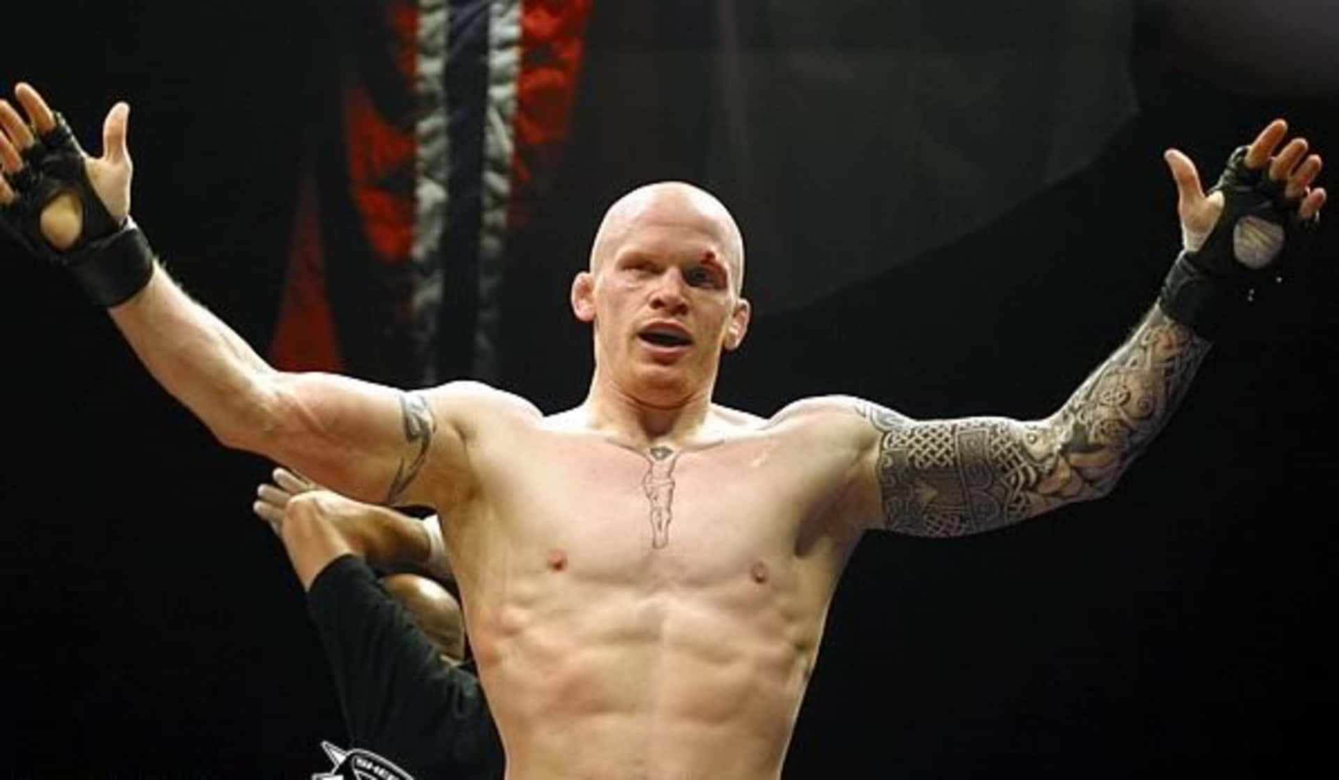 Joachim Hansen, Norwegian Professional MMA fighter, bald muscular fighter, Full HD Desktop Wallpaper