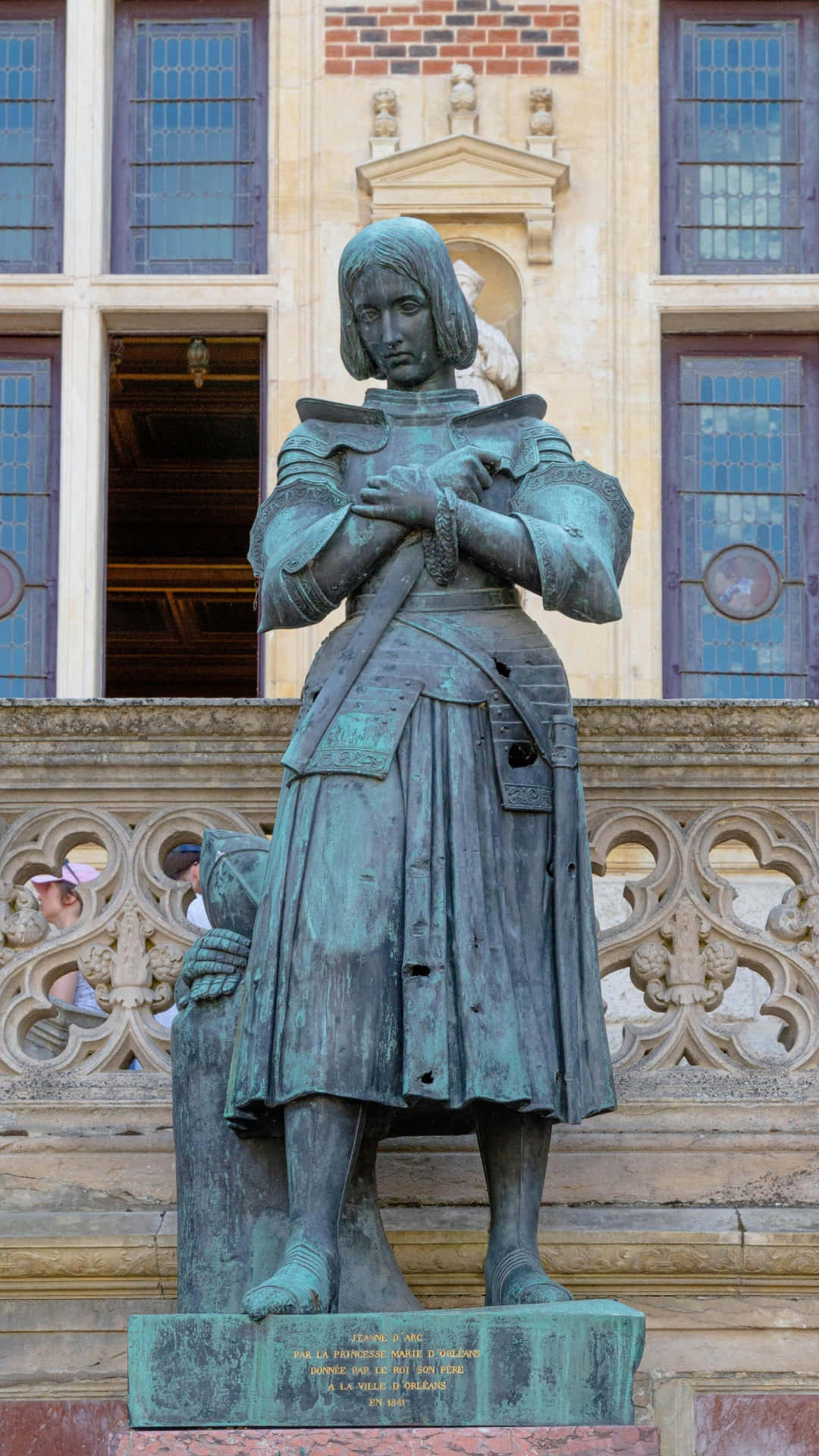 Joan Of Arc, bronze statue, historical armor, Full HD Phone Wallpaper