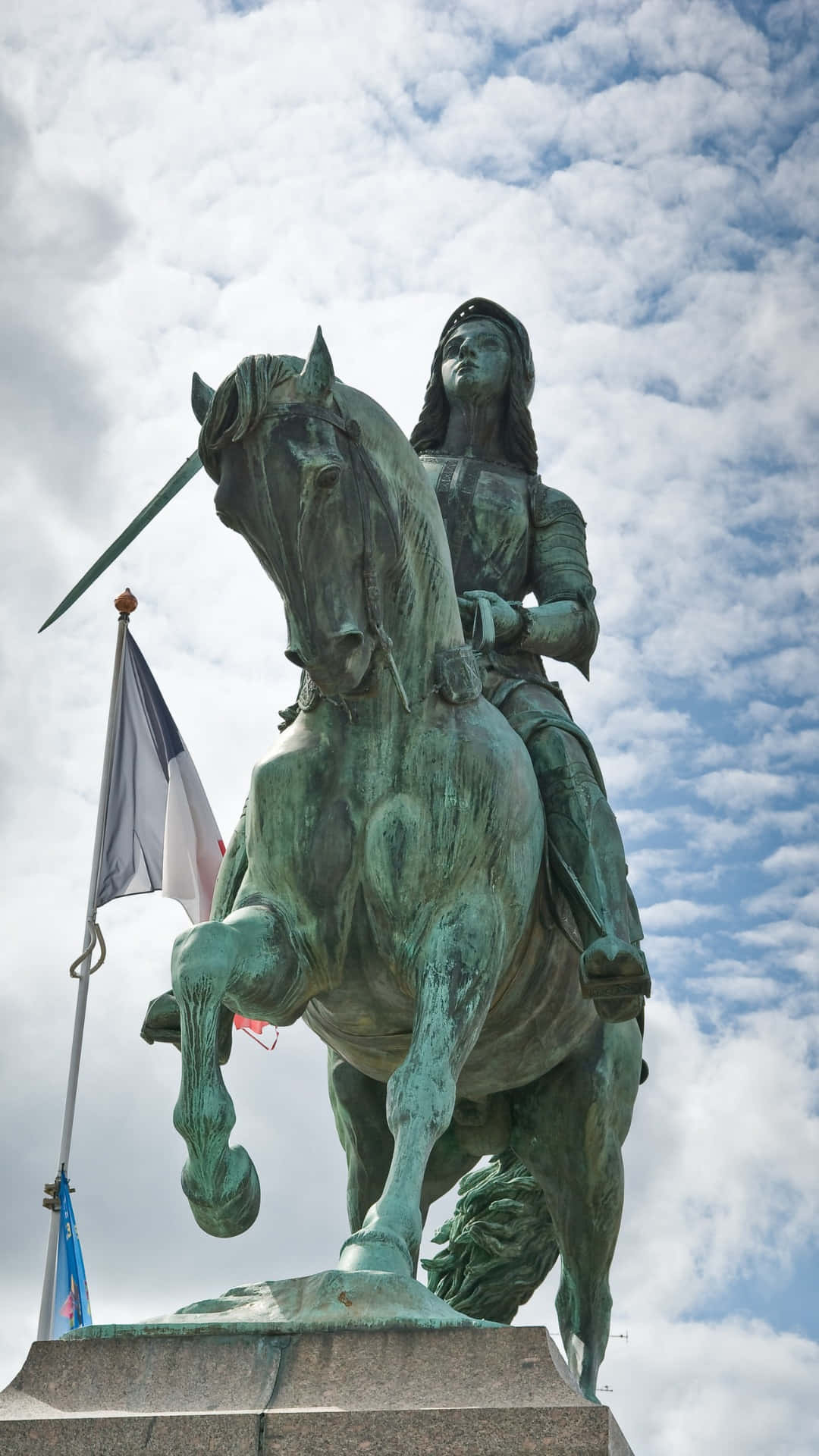 Joan Of Arc, equestrian statue, bronze, Full HD Phone Wallpaper
