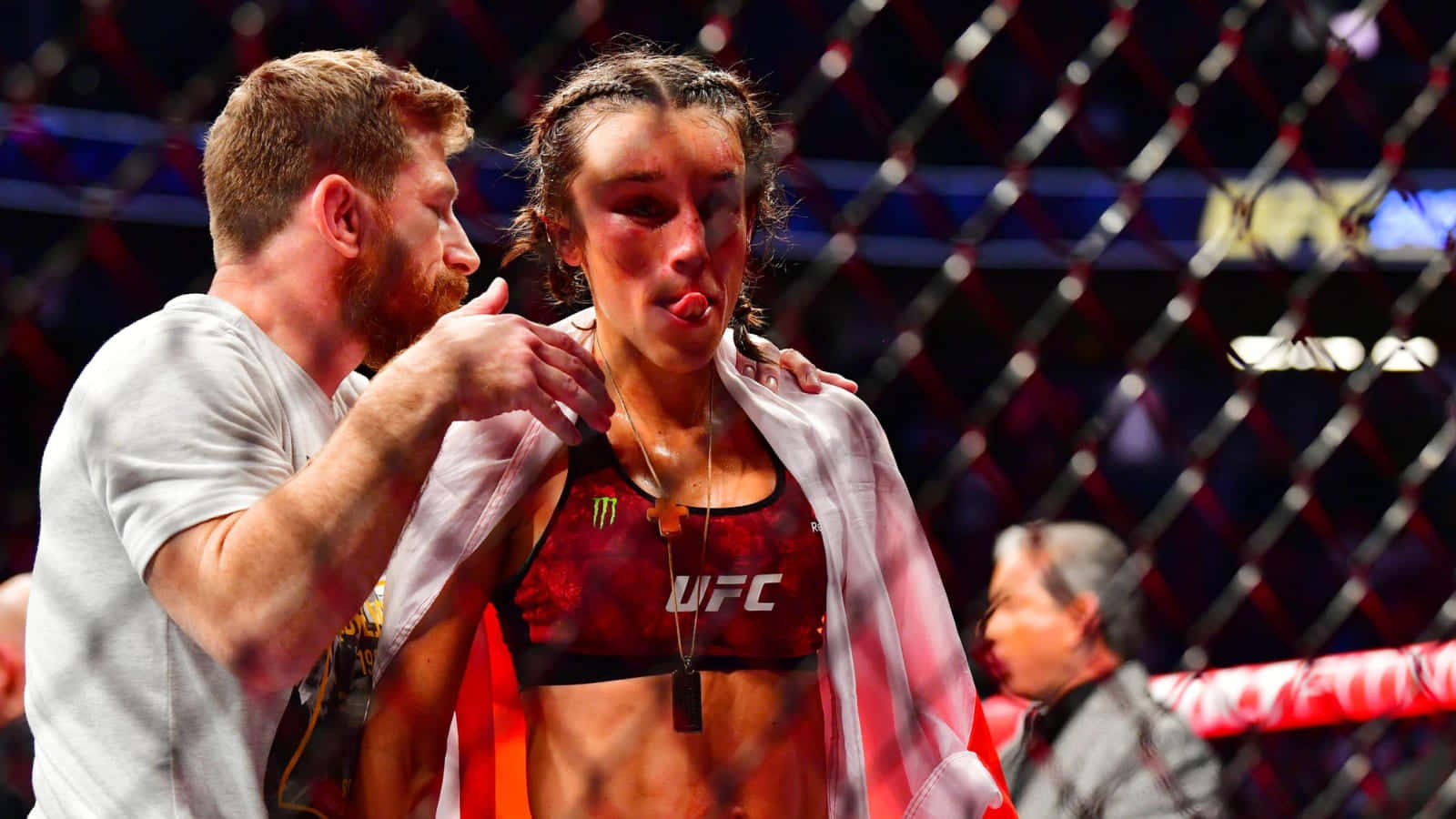 Joanna Jedrzejczyk, tongue pose, MMA fighter, HD Desktop Wallpaper