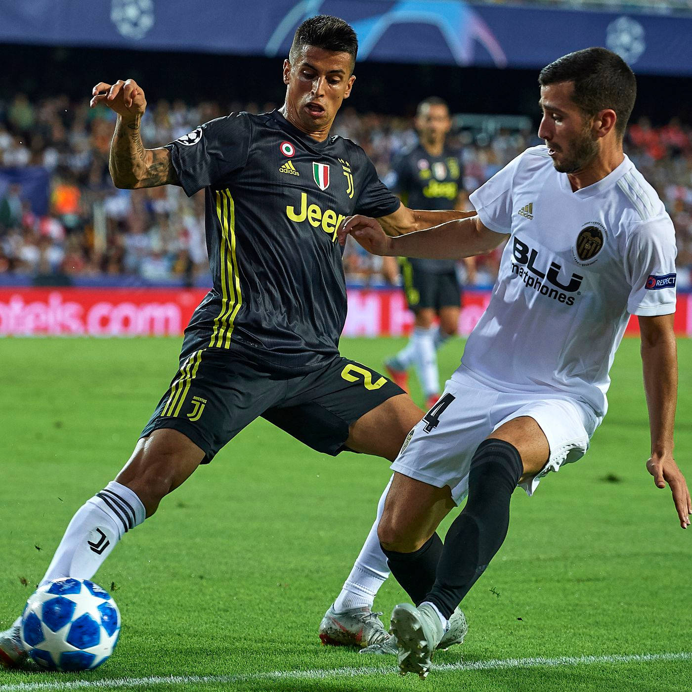 Joao Cancelo, vibrant green pitch, stadium lights, HD Desktop Wallpaper