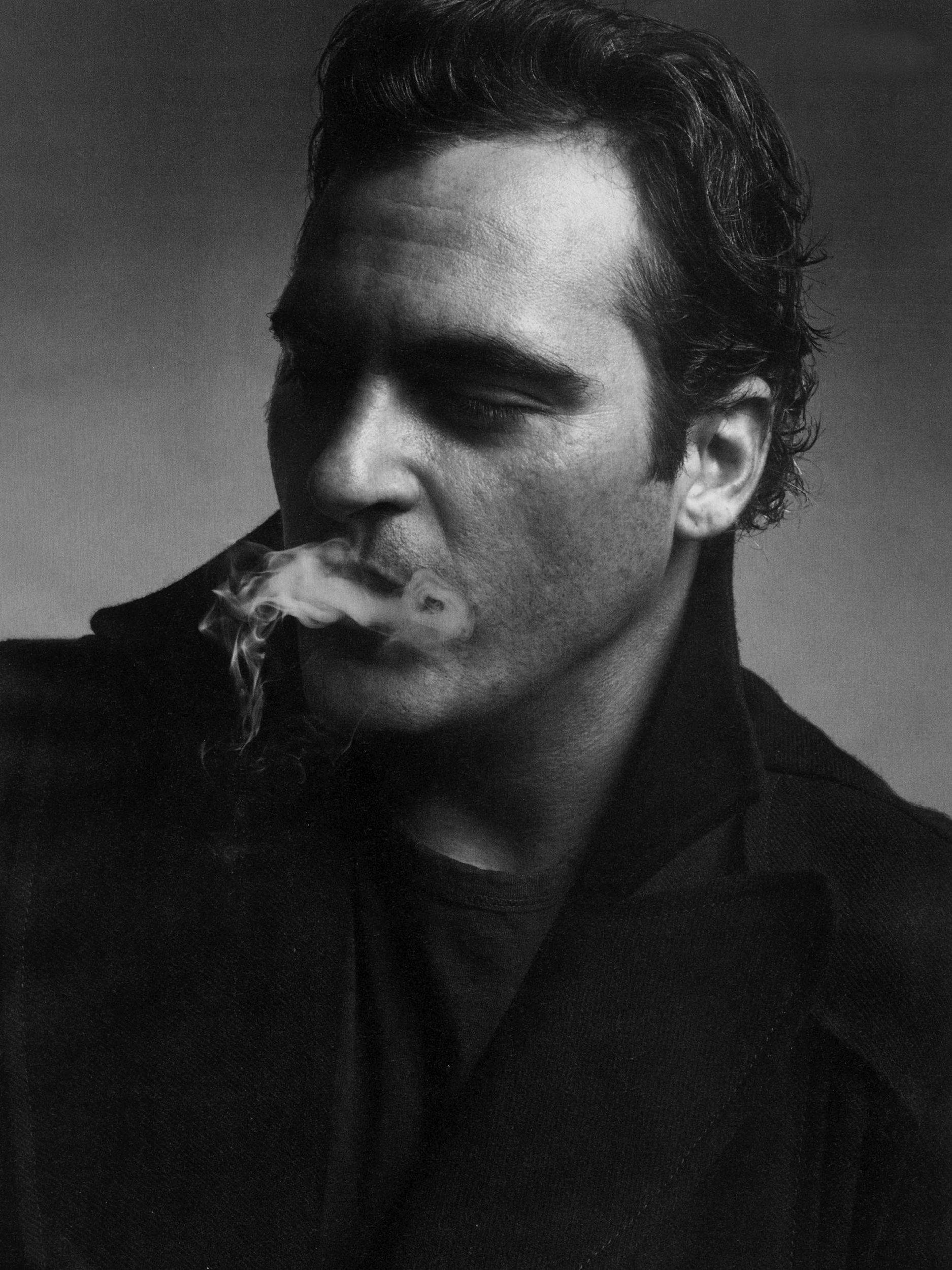 Joaquin Phoenix, monochrome, black and white portrait, Full HD Phone Wallpaper