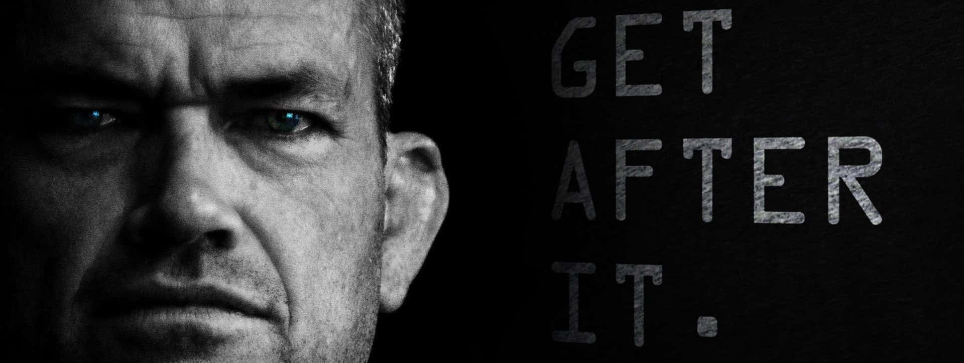 Jocko Willink, blue eyes, black and white, Full HD Desktop Wallpaper