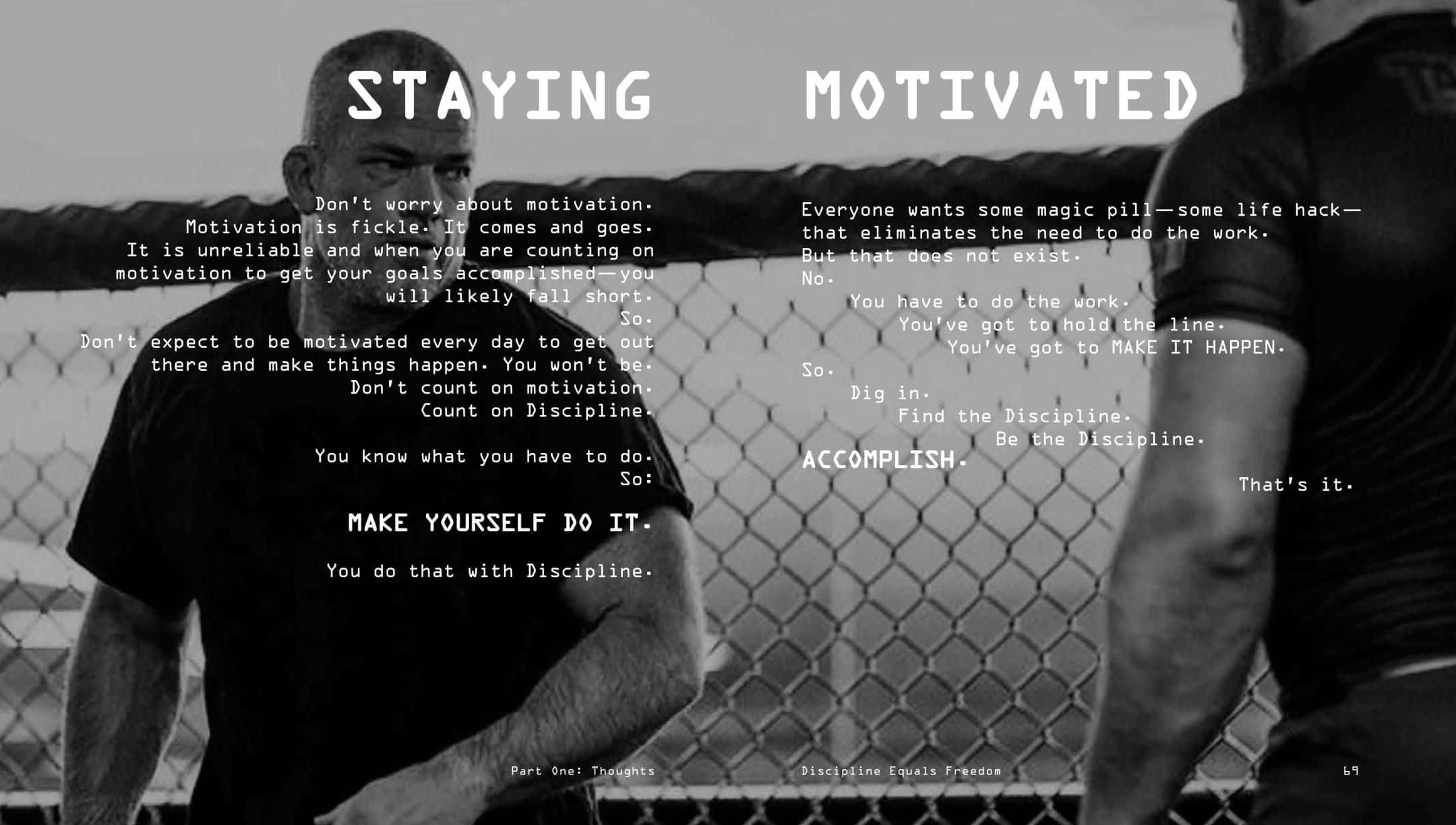 Jocko Willink, chain link fence, bold text overlay, Full HD Desktop Wallpaper