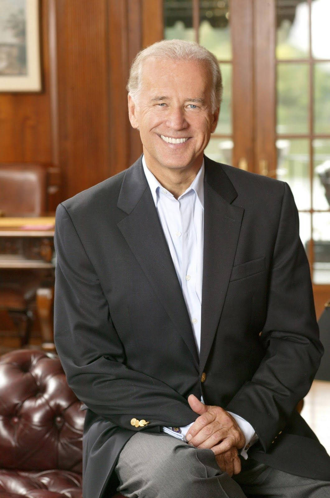 Joe Biden, dark suit, red leather tufted chair, HD Phone Wallpaper