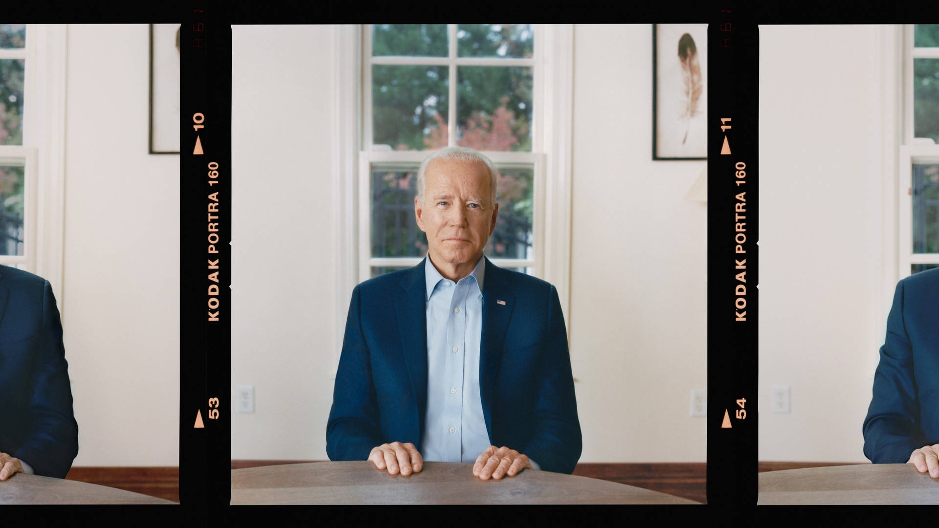 Joe Biden, Kodak film photography, wooden desk, Full HD Desktop Wallpaper