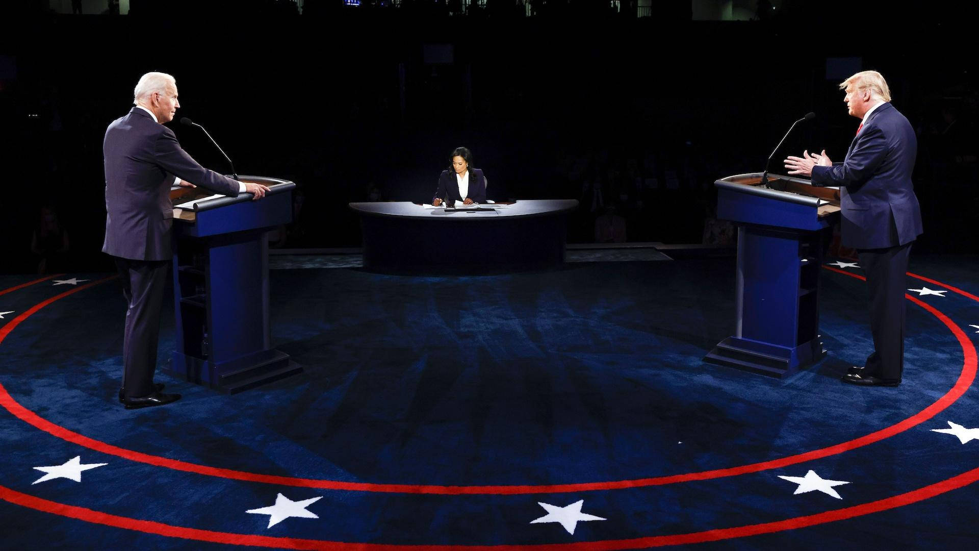 Joe Biden, 2020 Presidential Debate, blue carpet, Full HD Desktop Wallpaper