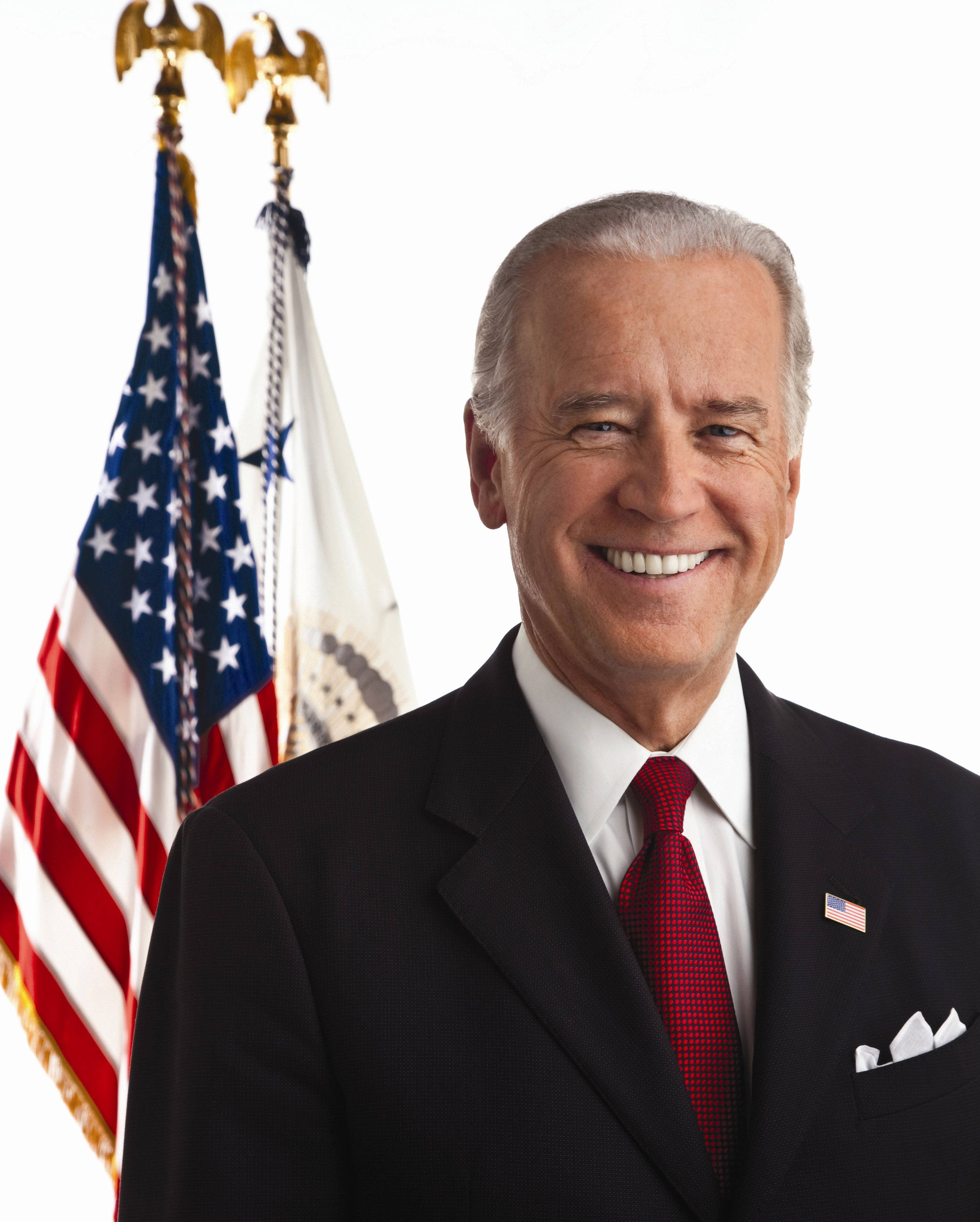 Joe Biden, dark suit, red tie, 2K Phone Wallpaper