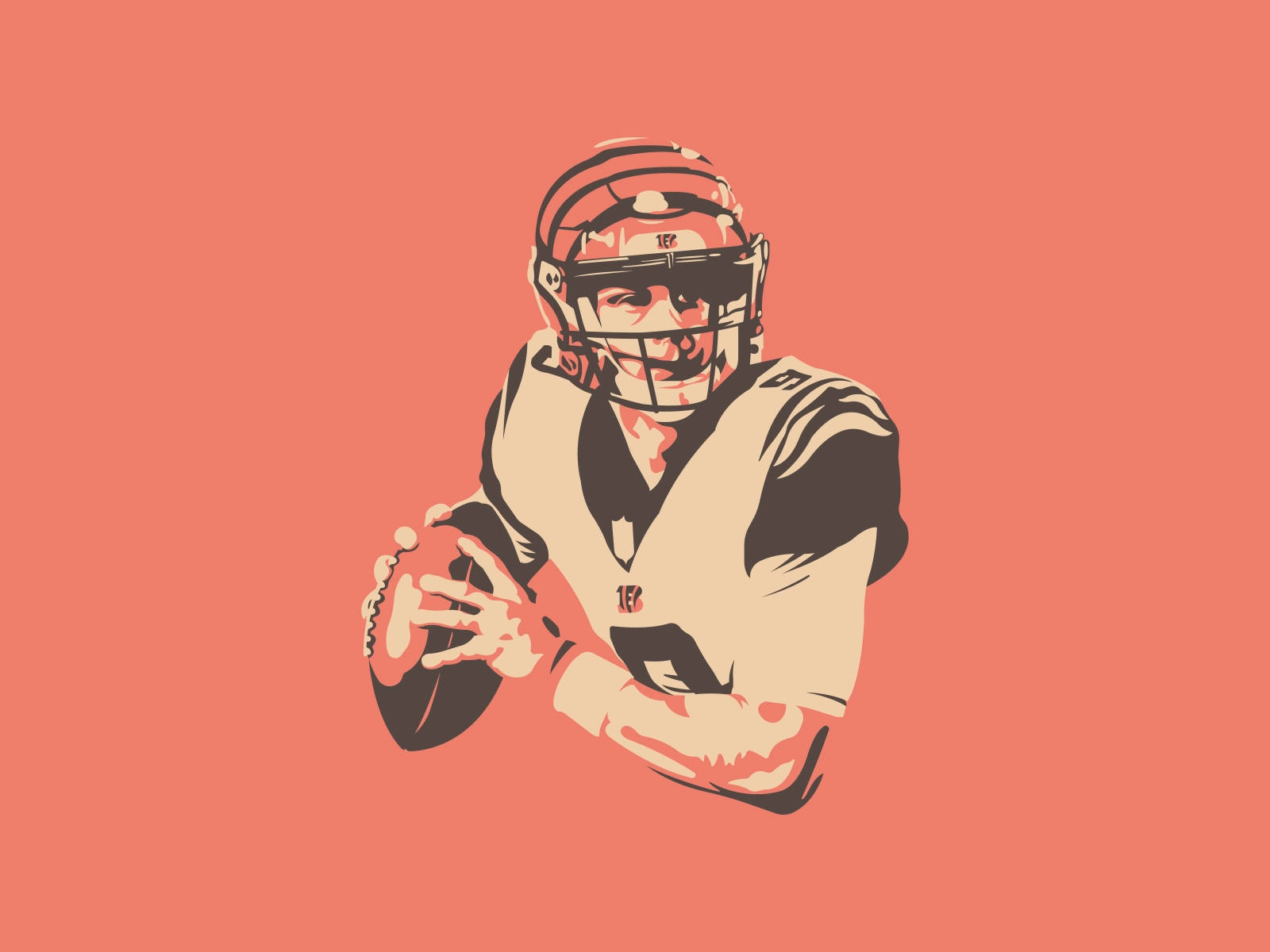 Joe Burrow, football quarterback, helmet, HD Desktop Wallpaper